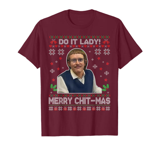 Do It Funny Chit-mas Santa Ugly Christmas Sweater T-Shirt