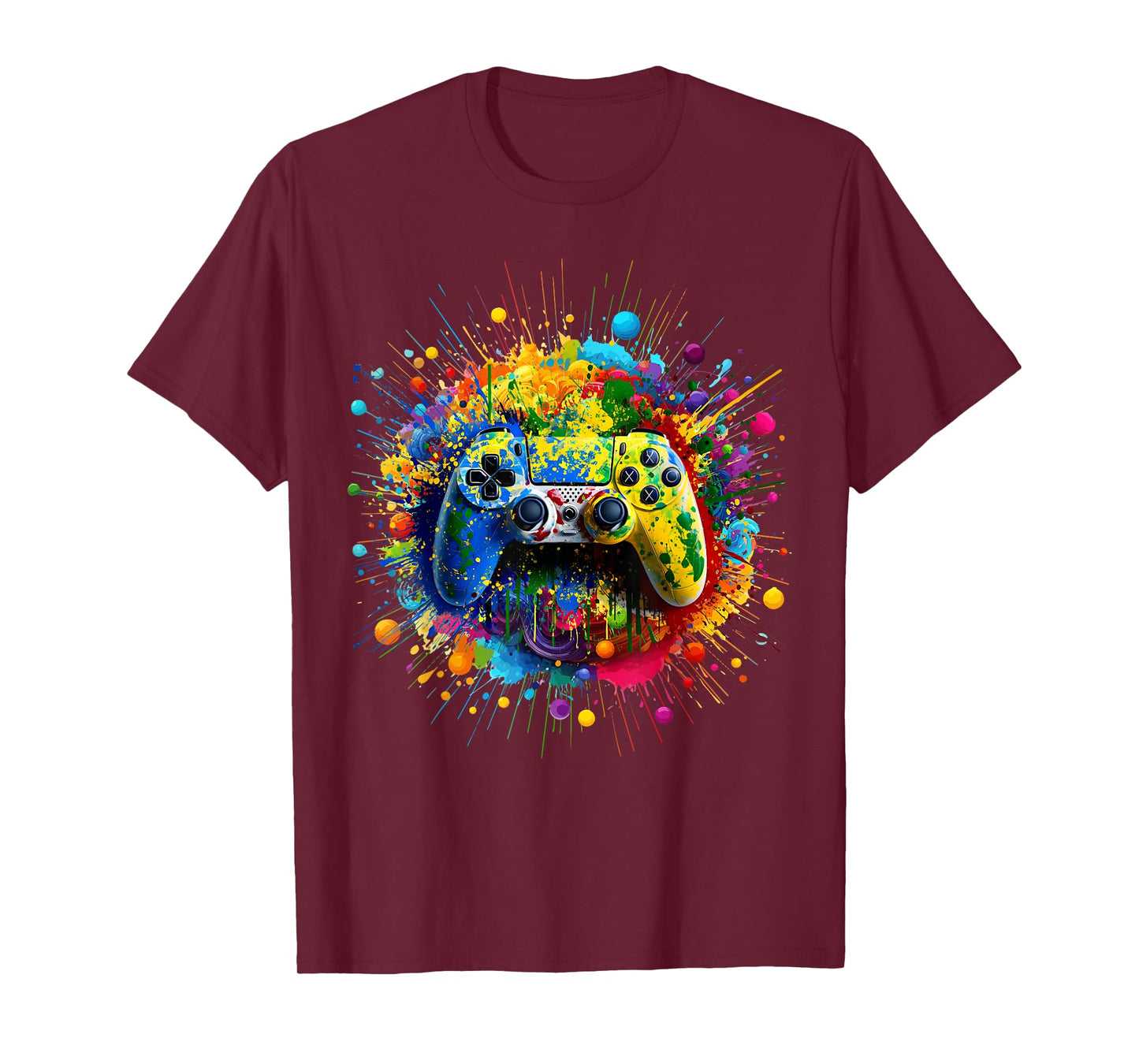 Retro Polka Dots Gaming Controller Video Gamers Dot Day Boys T-Shirt