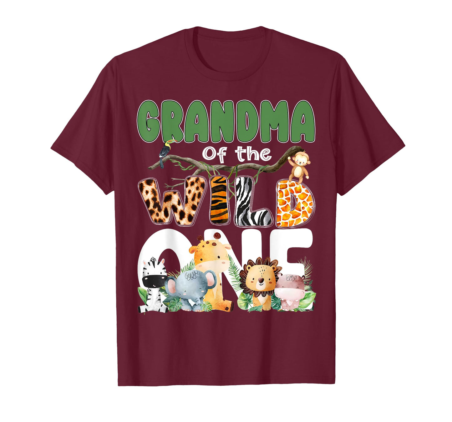 Grandma Of The Wild One 1st Birthday Safari Family Matching T-Shirt