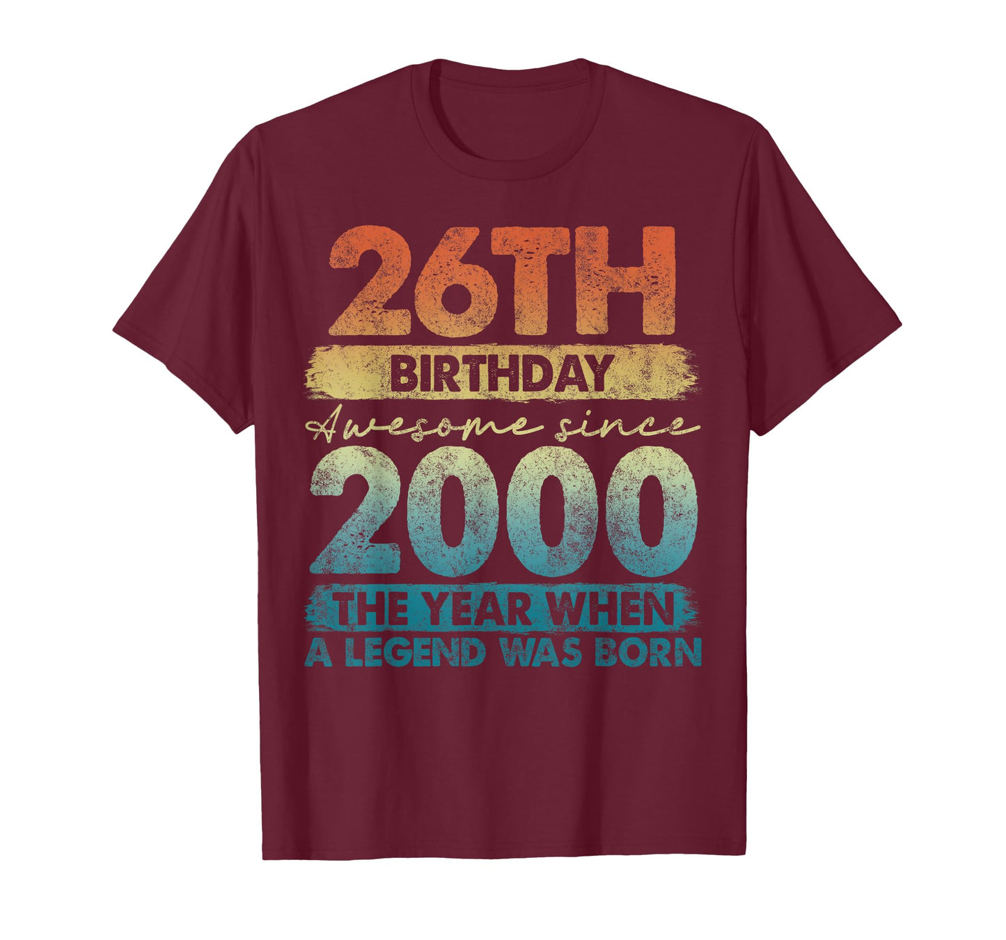 26 Year Old Gifts Vintage 2000 Limited Edition 26th Birthday T-Shirt