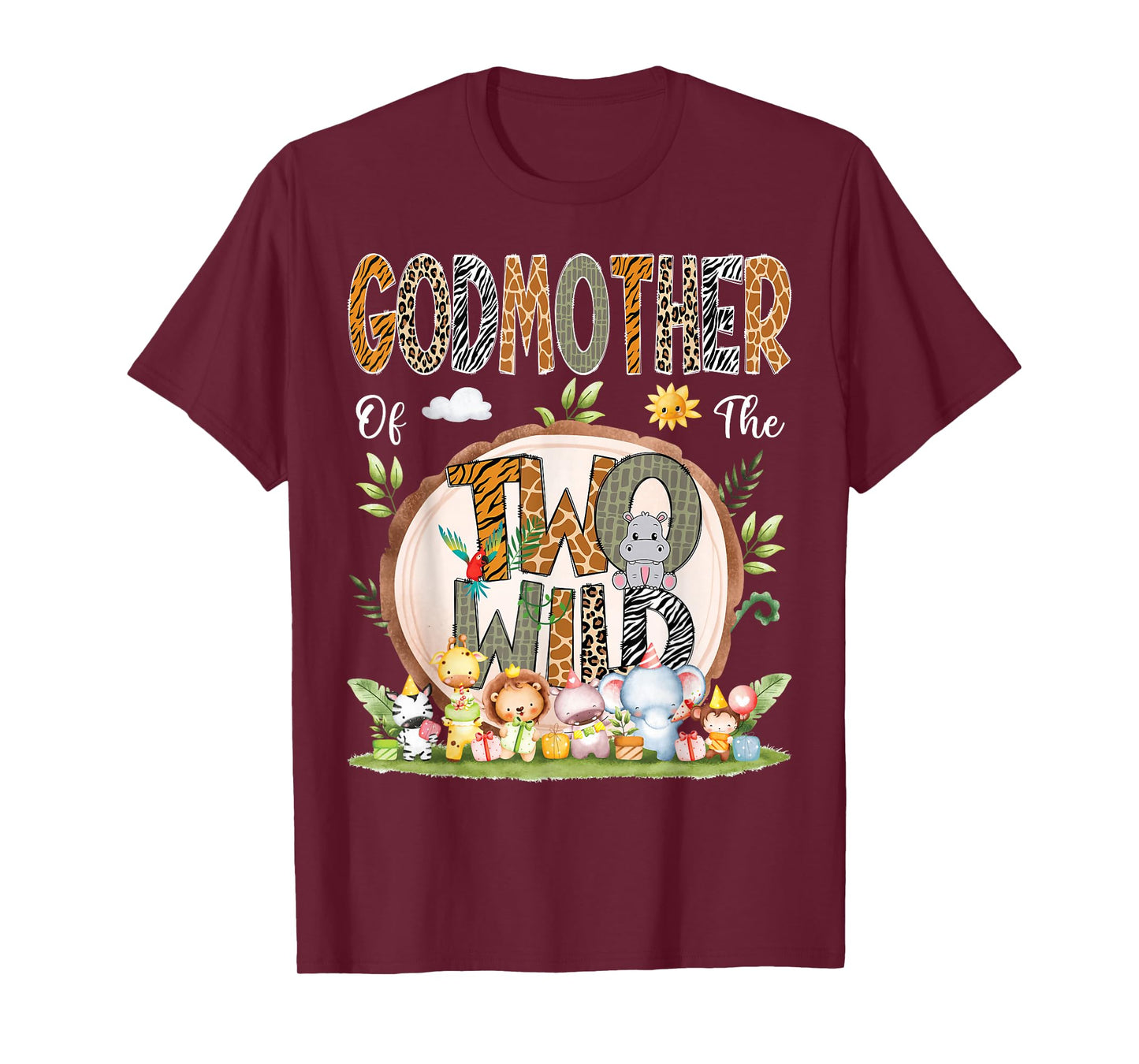 GodMother Of The Two Wild Animal Safari 2Nd Birthday Party T-Shirt