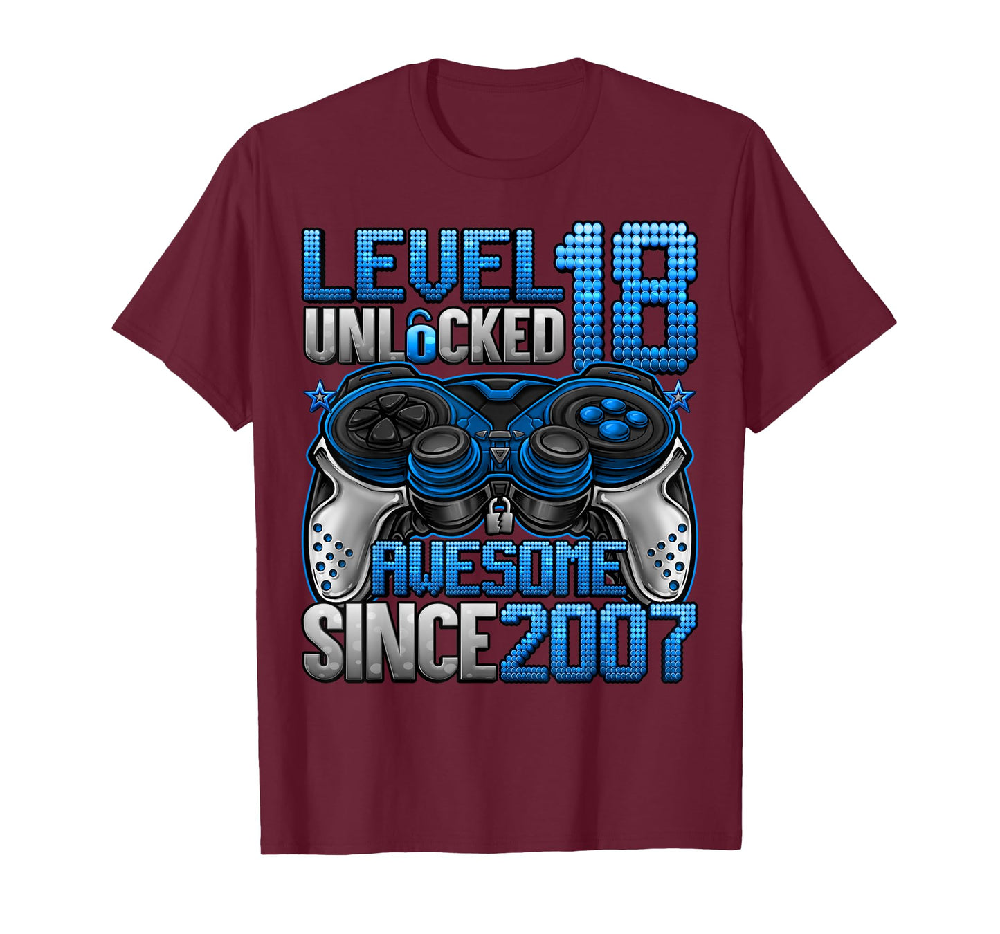 Level 18 Unlocked 18 Year Old Gifts Boys 18th Birthday Boy T-Shirt