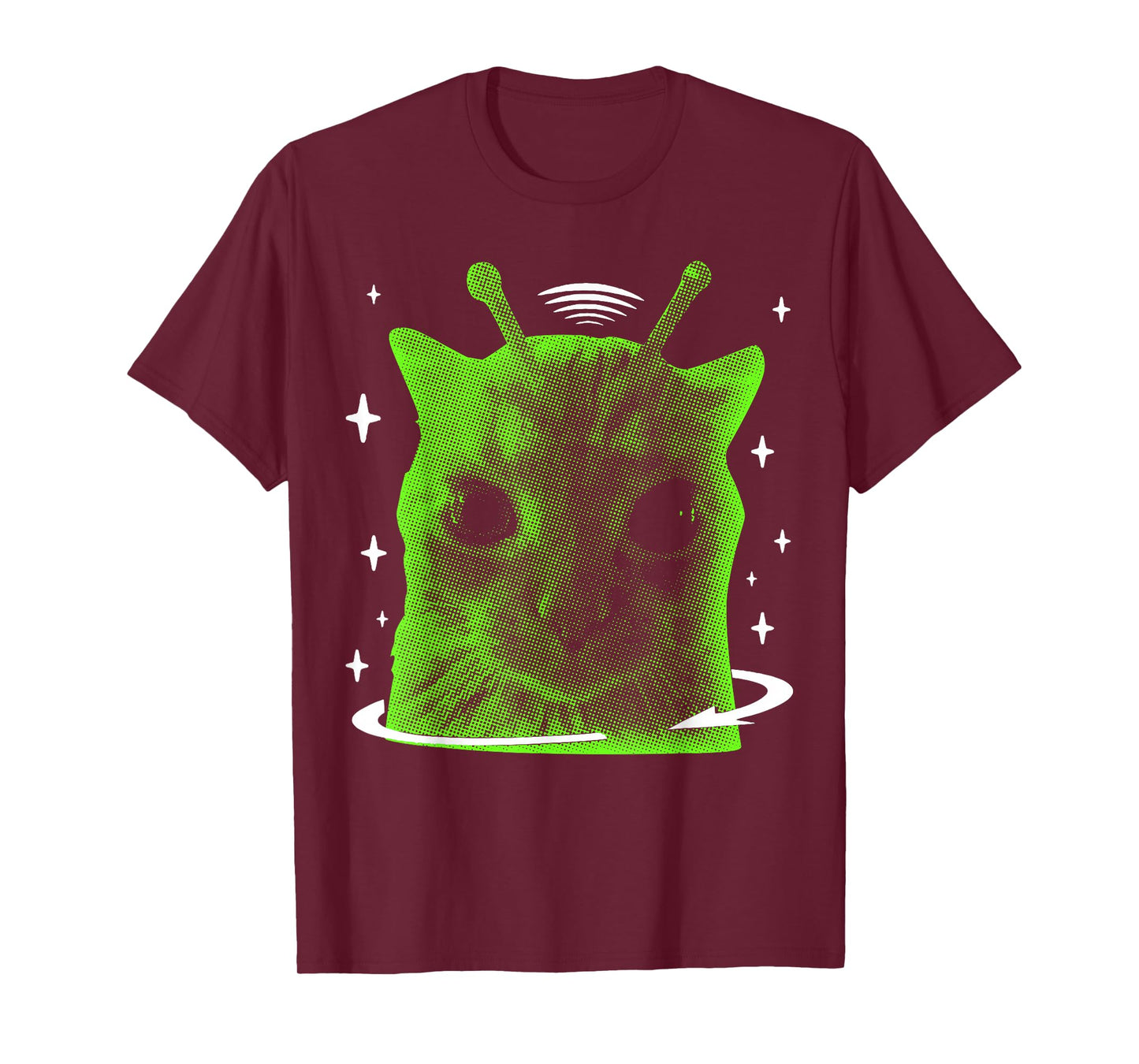 Funny Alien Cat Meme Retro Silly Cat Vintage Space Kitty T-Shirt