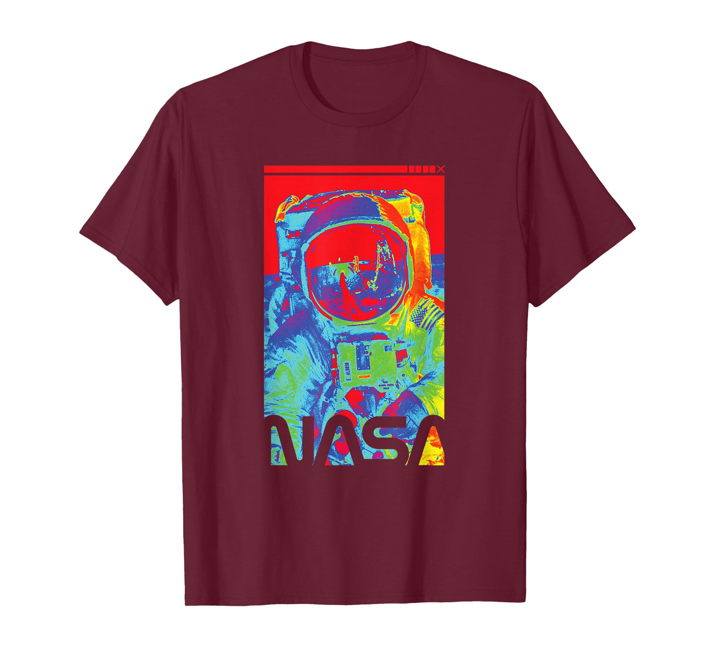 NASA Infrared Astronaut Colorful Spacesuit Photo Science T-Shirt