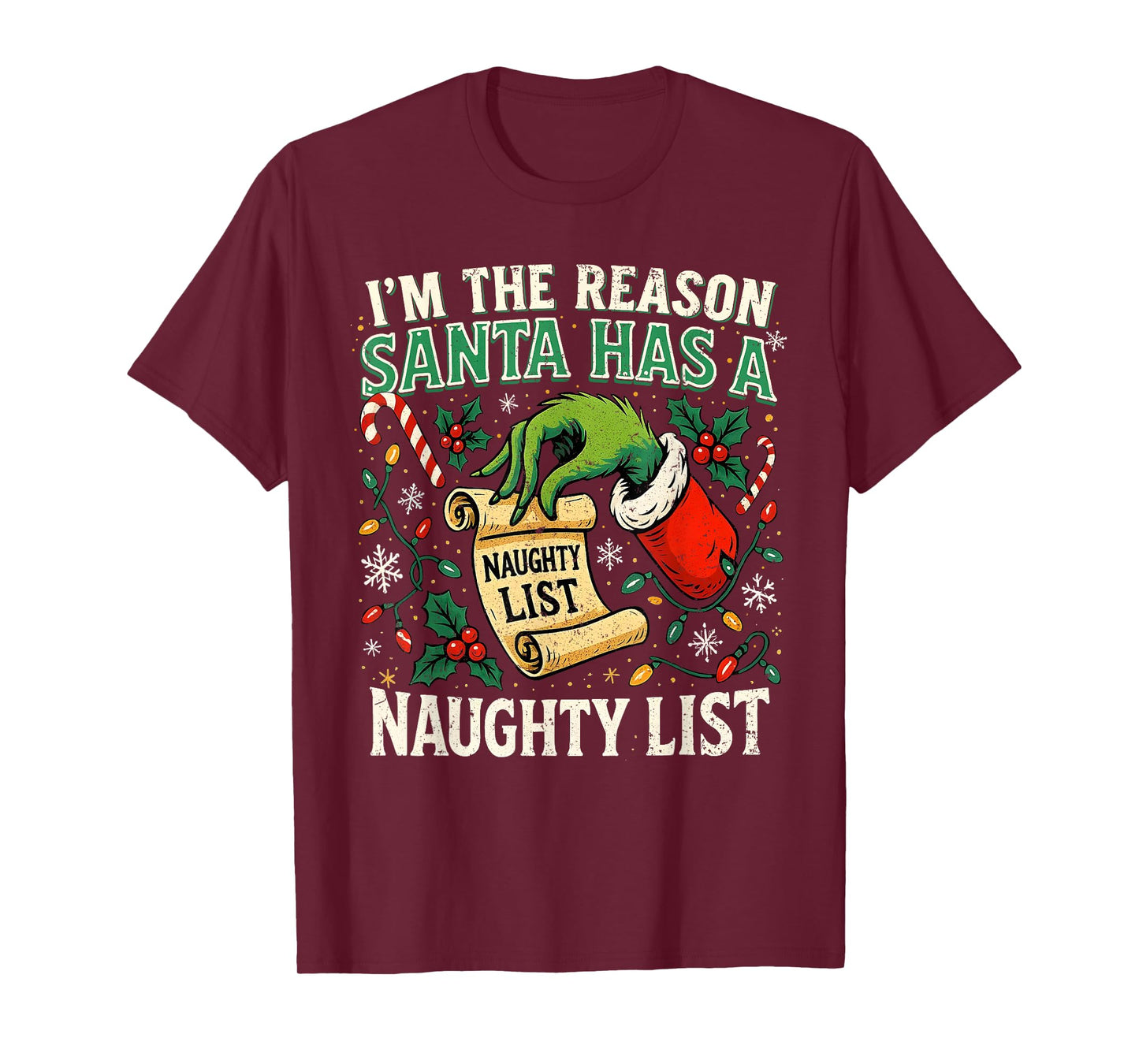 I’m The Reason Santa Has a Naughty List Funny Xmas T-Shirt