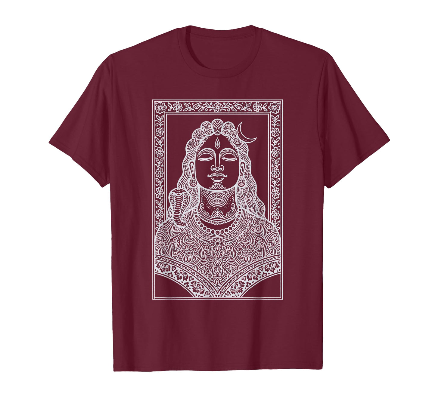 Traditional Indian Design Style Adiyogi God of Yoga Mahadev T-Shirt
