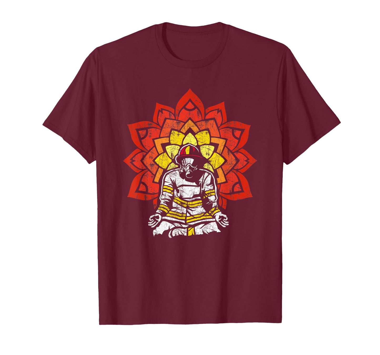 Firefighter Yoga TShirt for a Calm Down Firefighter T-Shirt