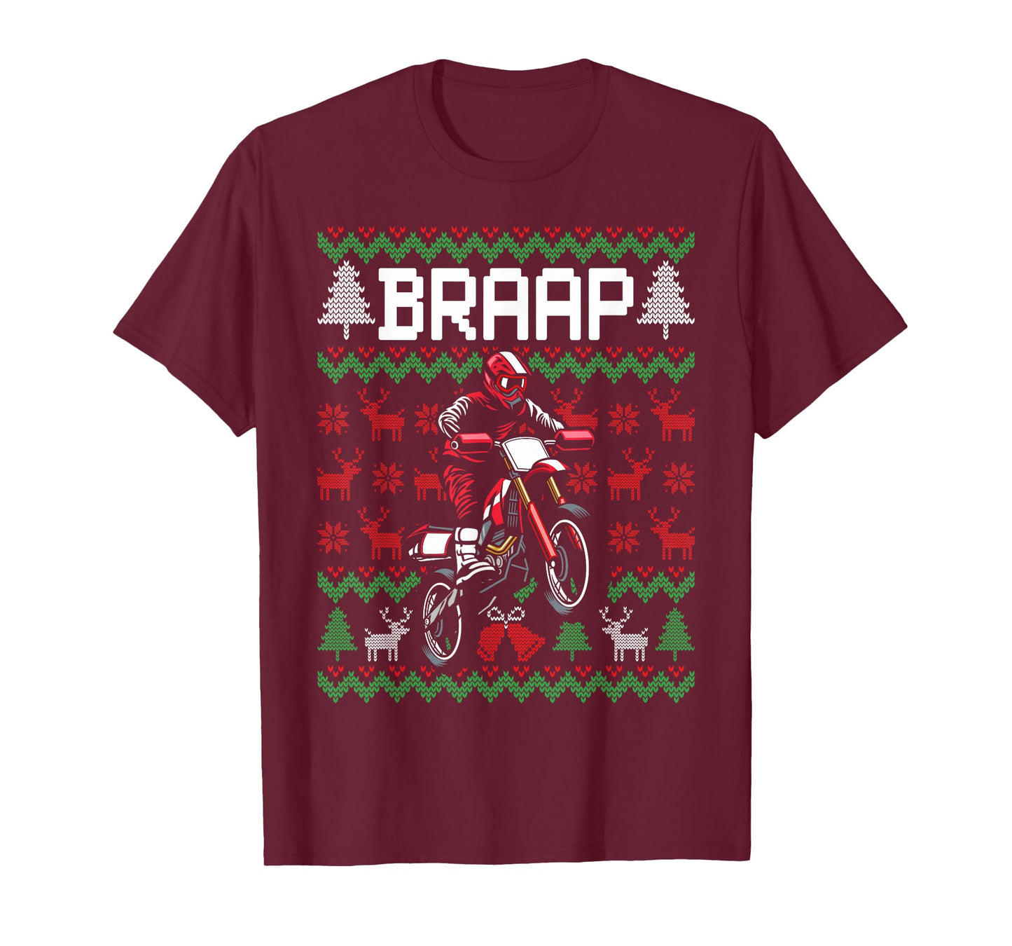 Christmas Motorcycle Motocross Braap Dirt Bike T-Shirt