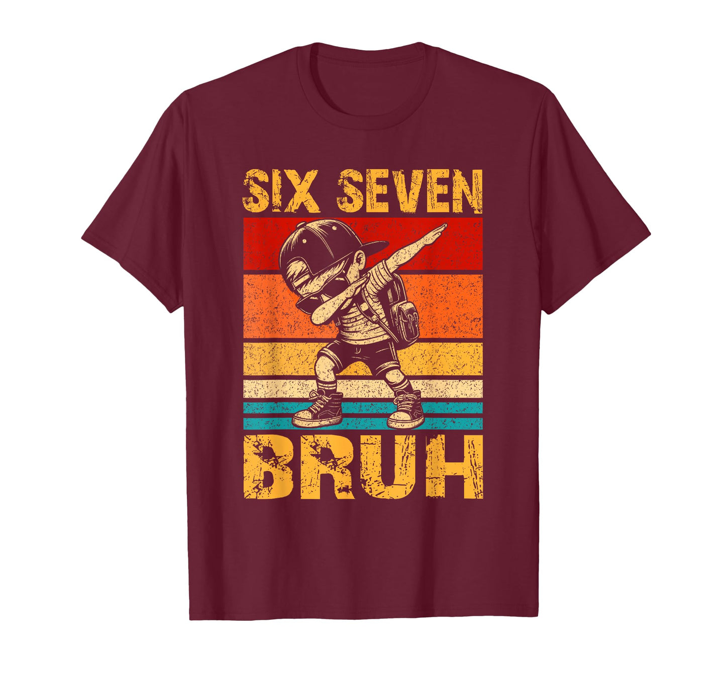 67 Meme 6 7 Numbers Dabbing Six Seven Bruh Funny Boys Kids T-Shirt
