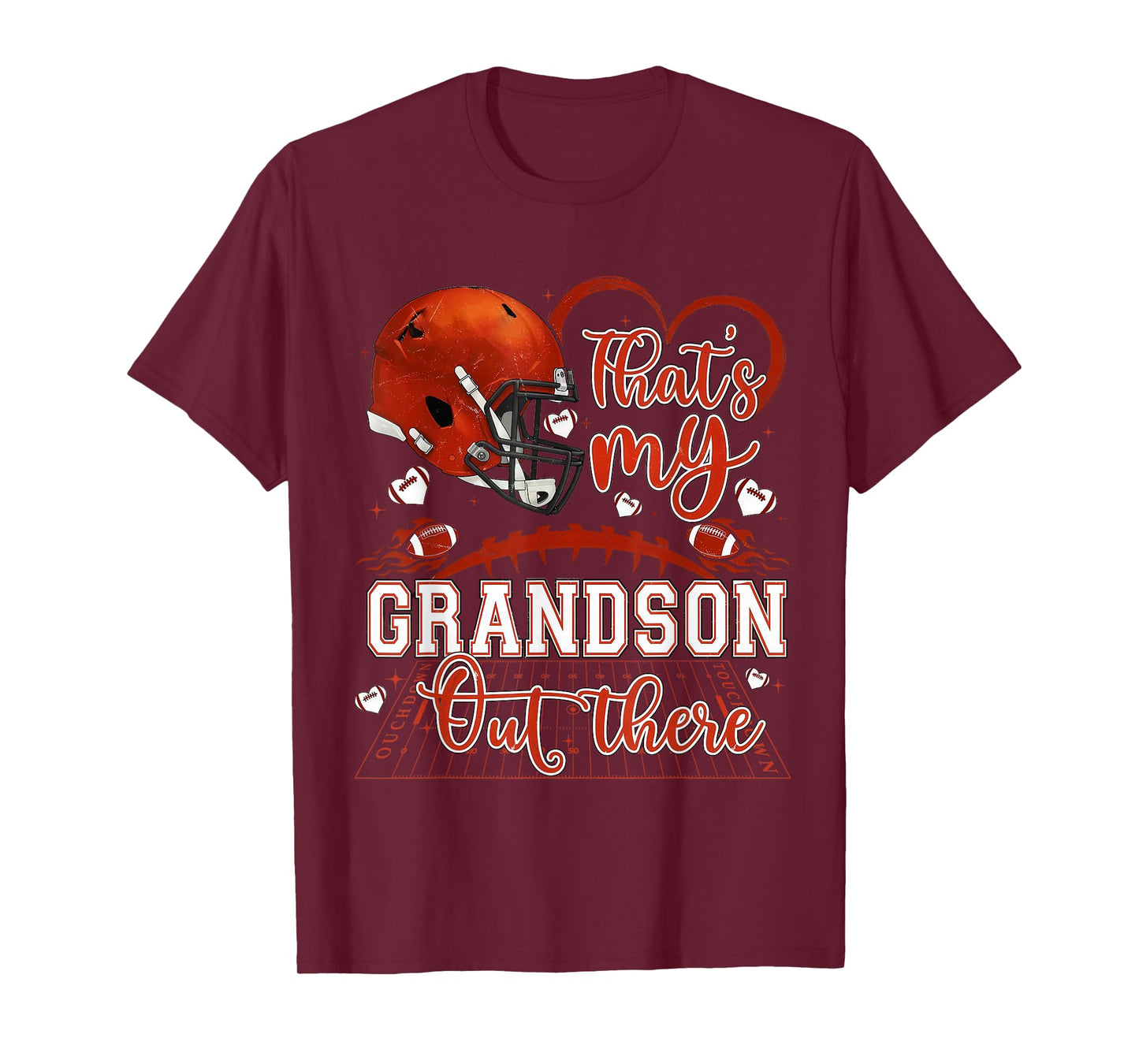 That's My Grandson Out There Football Grandma Game Day T-Shirt