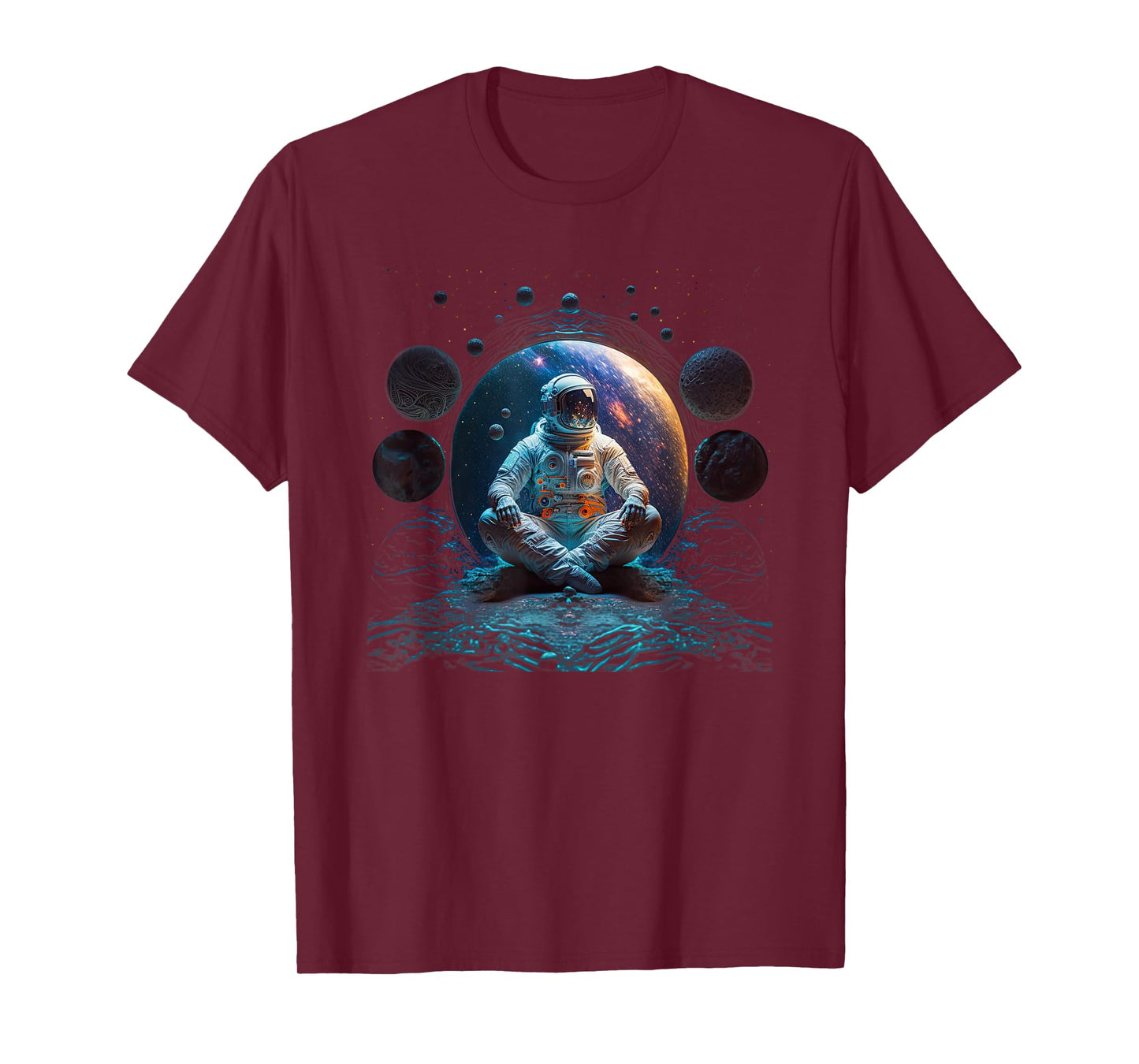Meditating Astronaut Planets Meditation Astral Travel T-Shirt