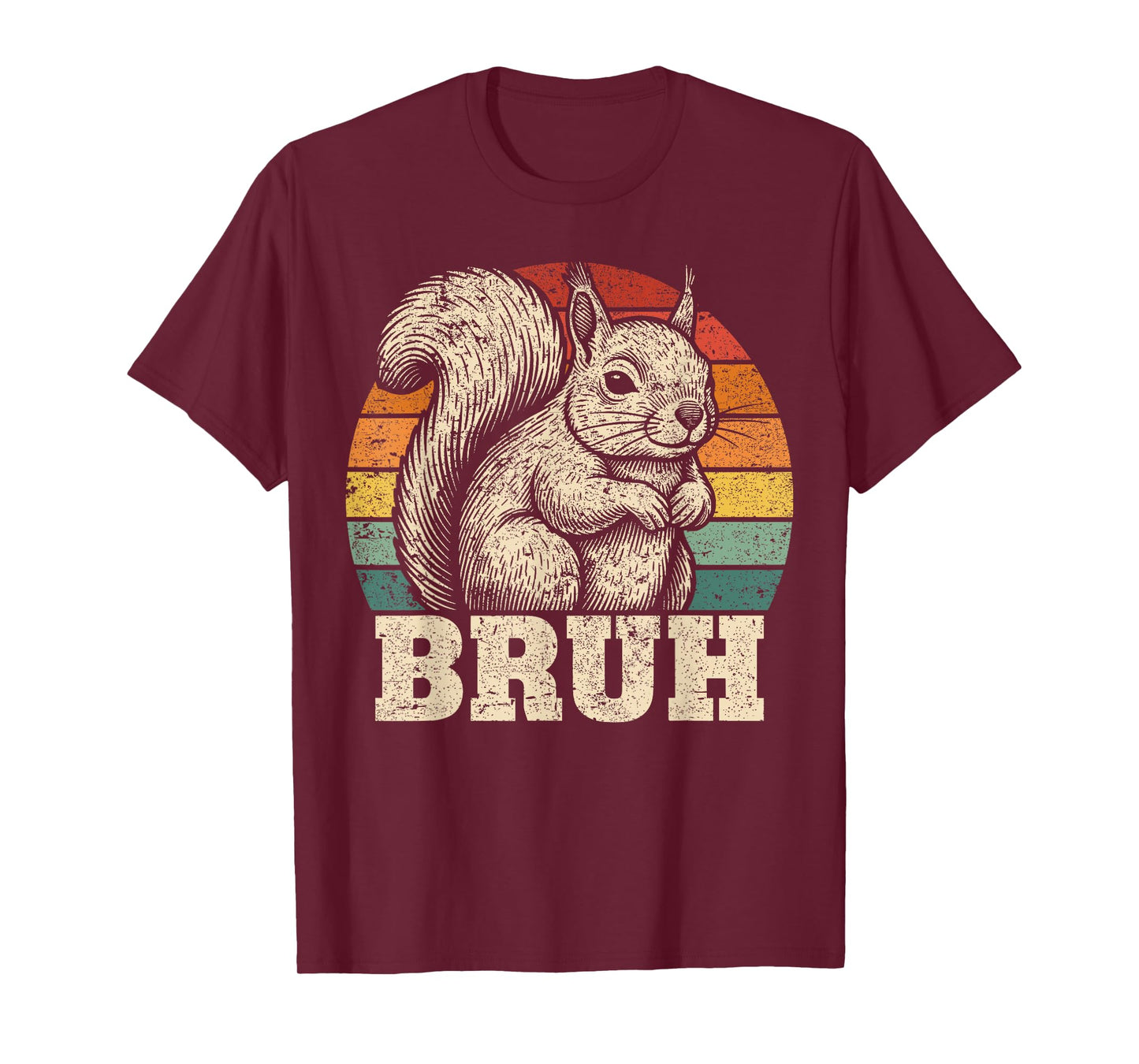 Funny Graphic Tees Squirrel Bruh for Boys Girls Men Women T-Shirt