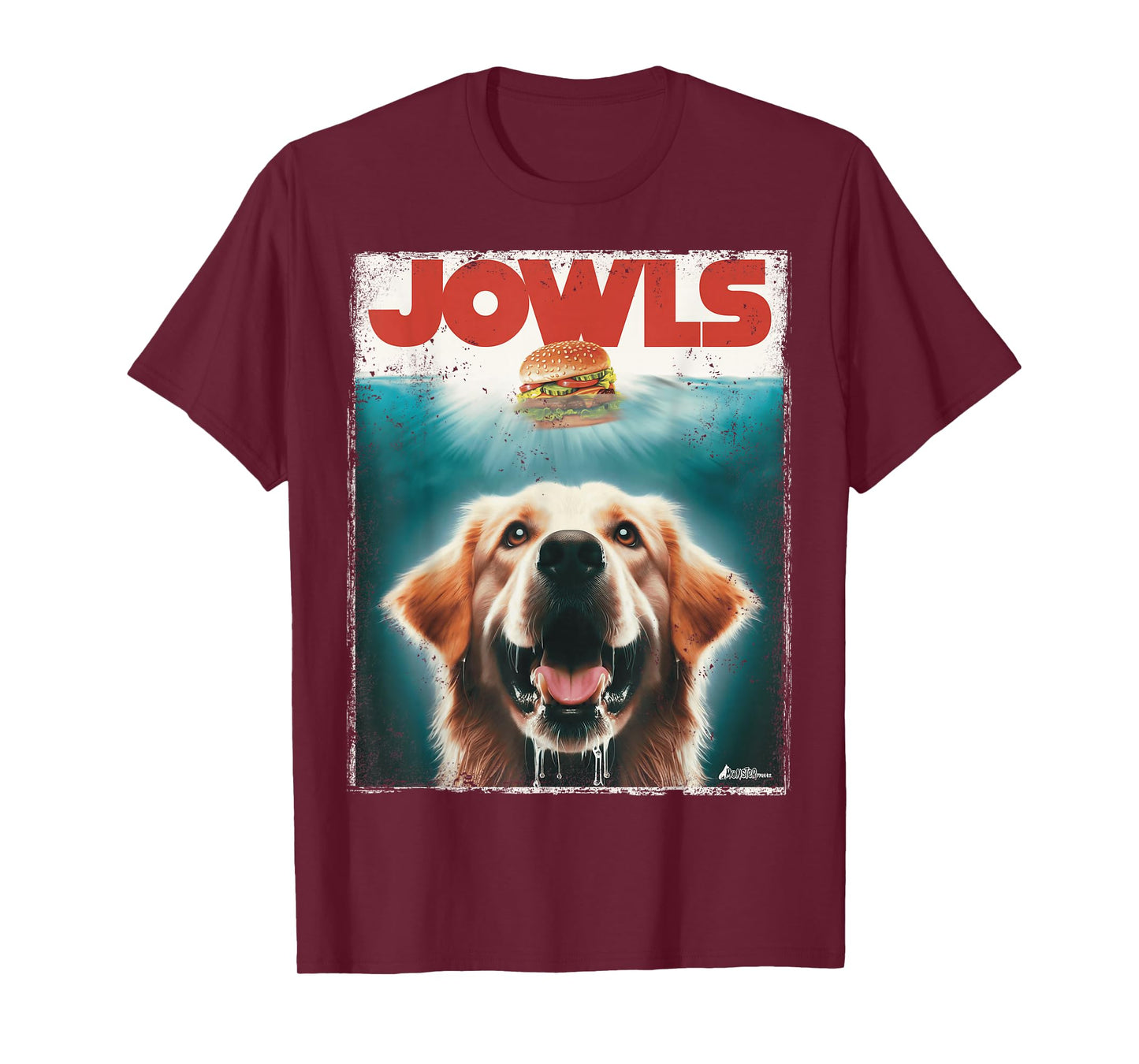 Light Golden Retriever Jowls Top, Paws Cream Lab Dog Mom Dad T-Shirt