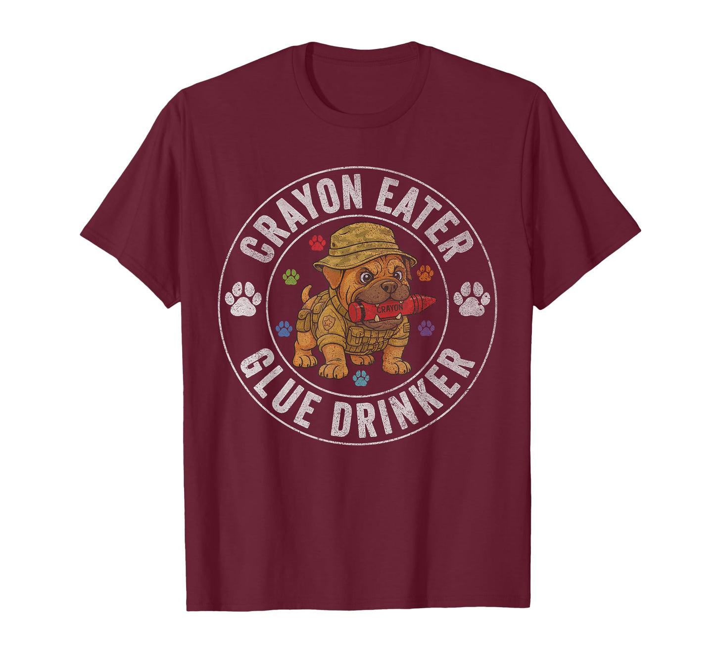 Crayon Eater Foot Grunt Soldier Military Funny Veterans Day T-Shirt