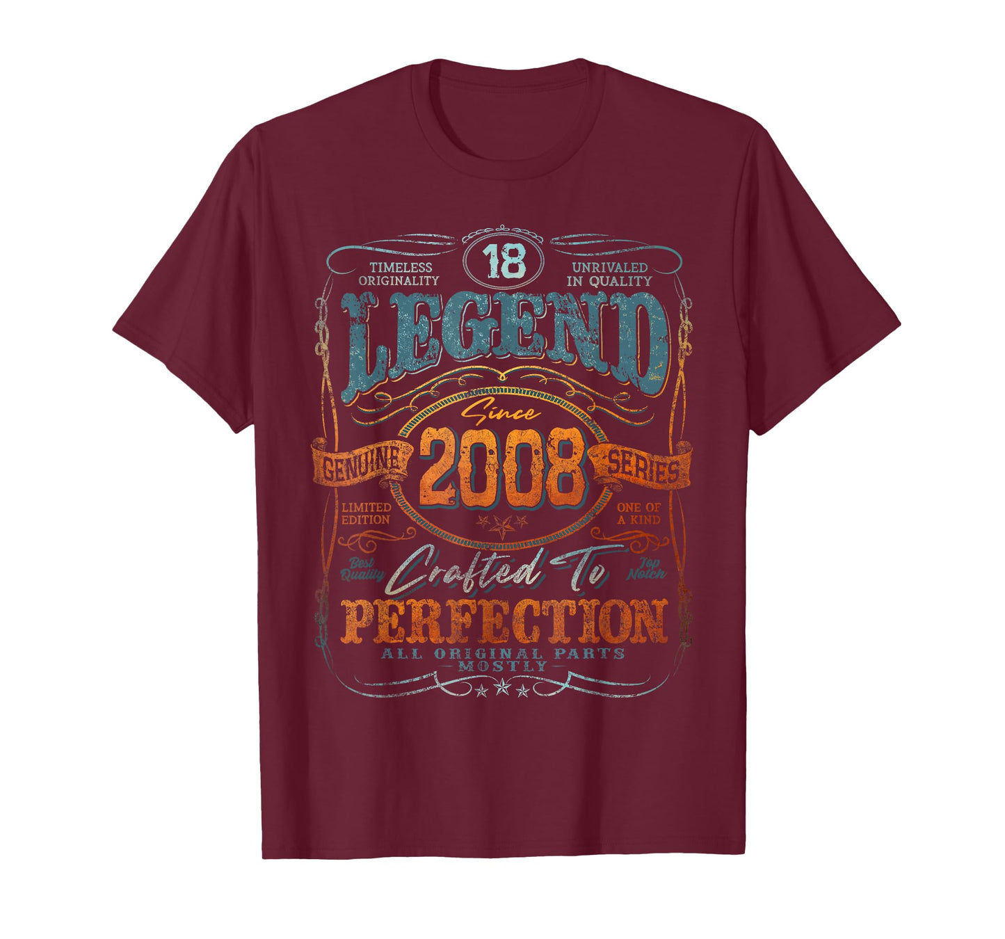 Vintage 2008 Limited Edition Shirt 18 Year Old 18th Birthday T-Shirt