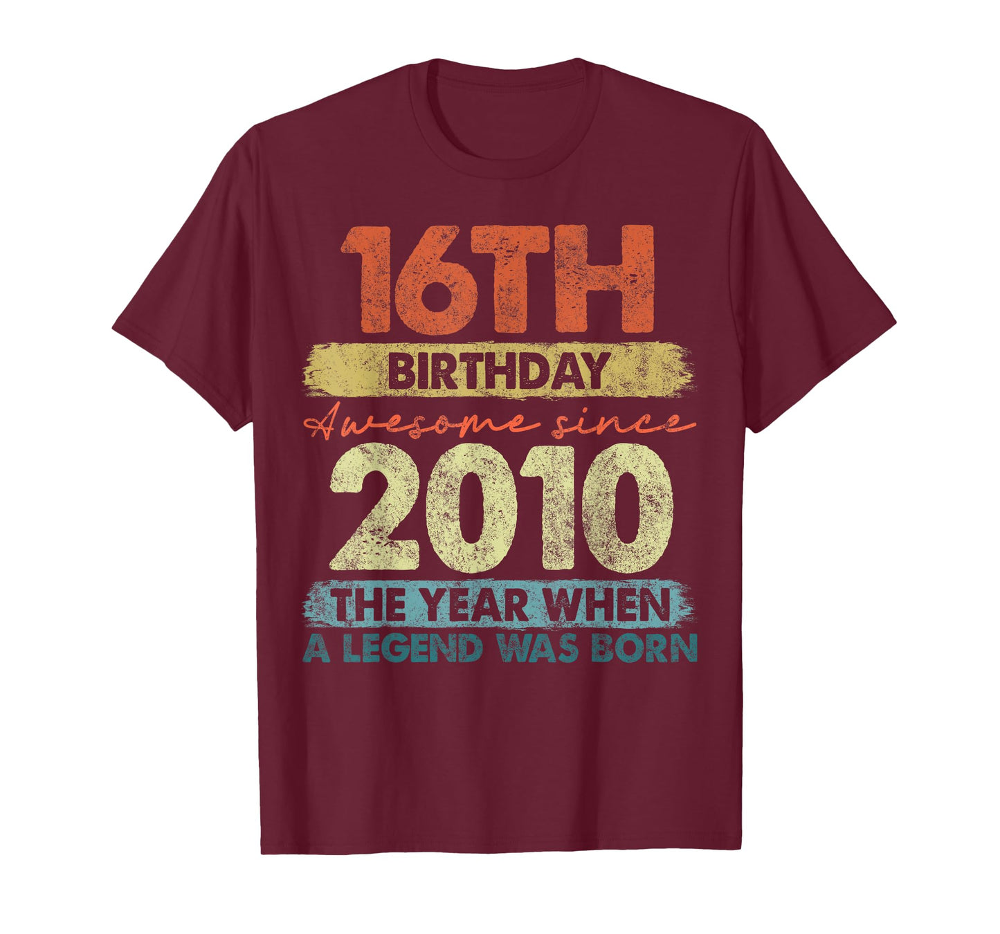 16 Year Old Gifts Vintage 2010 Limited Edition 16th Birthday T-Shirt