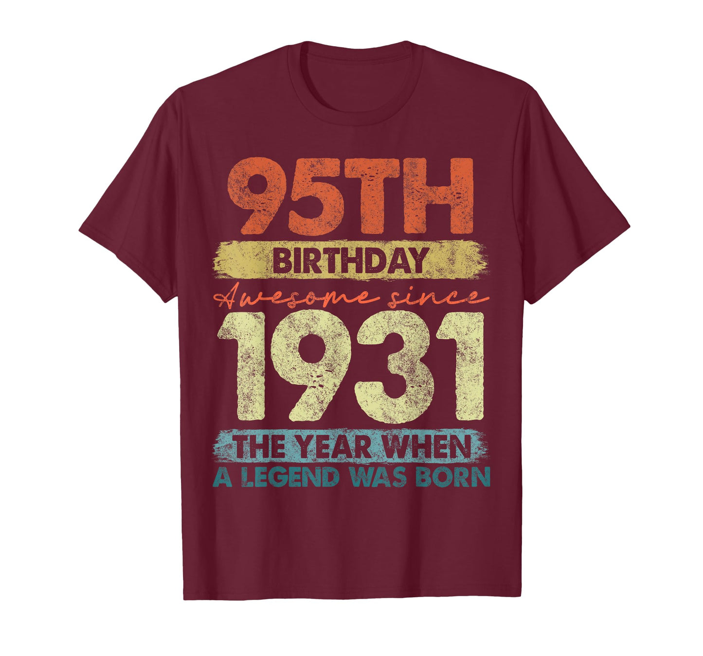 95 Year Old Gifts Vintage 1931 Limited Edition 95th Birthday T-Shirt