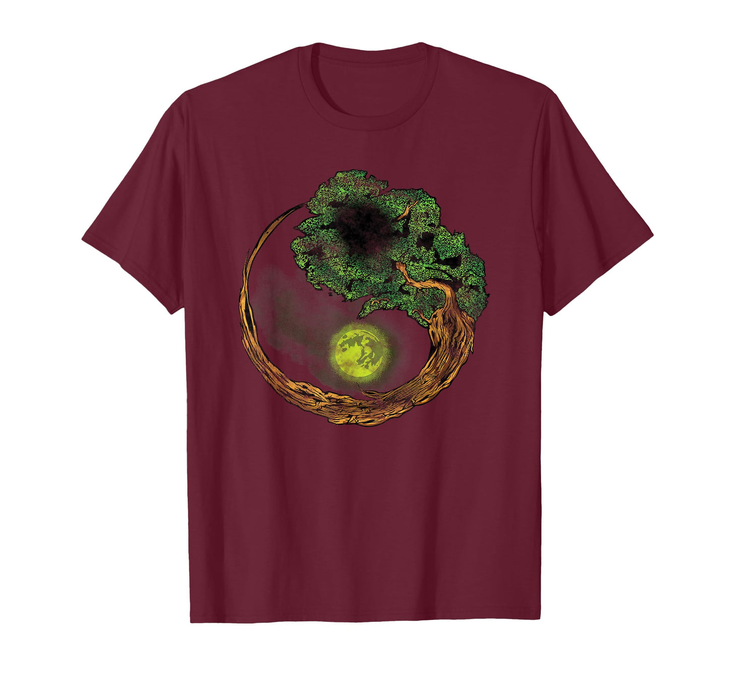 Yin Yang Bonsai Tree Japanese Buddhist Zen T-Shirt