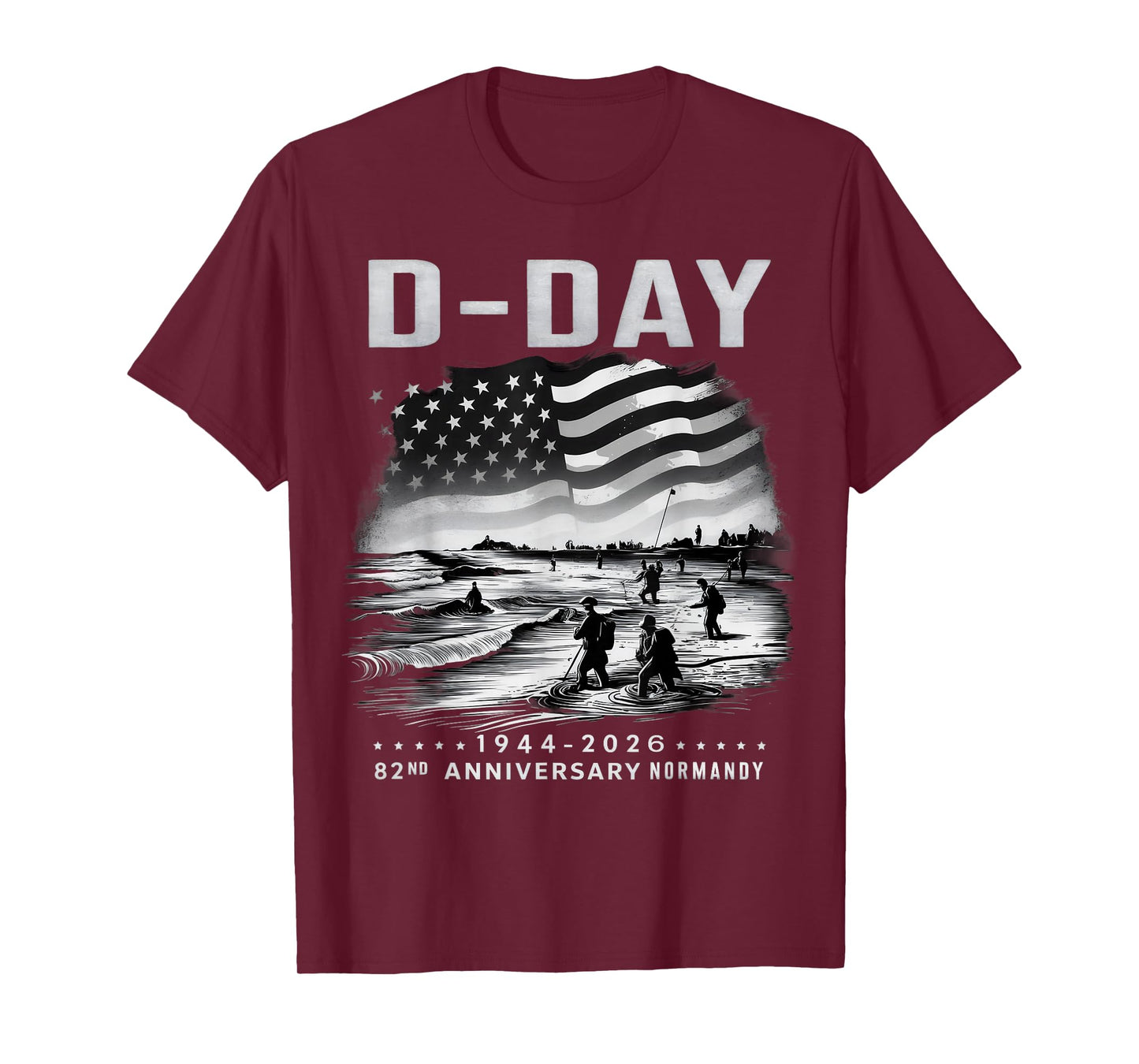 Omaha Beach 1944 D-Day 2026 82nd Anniversary Normandy D-Day T-Shirt