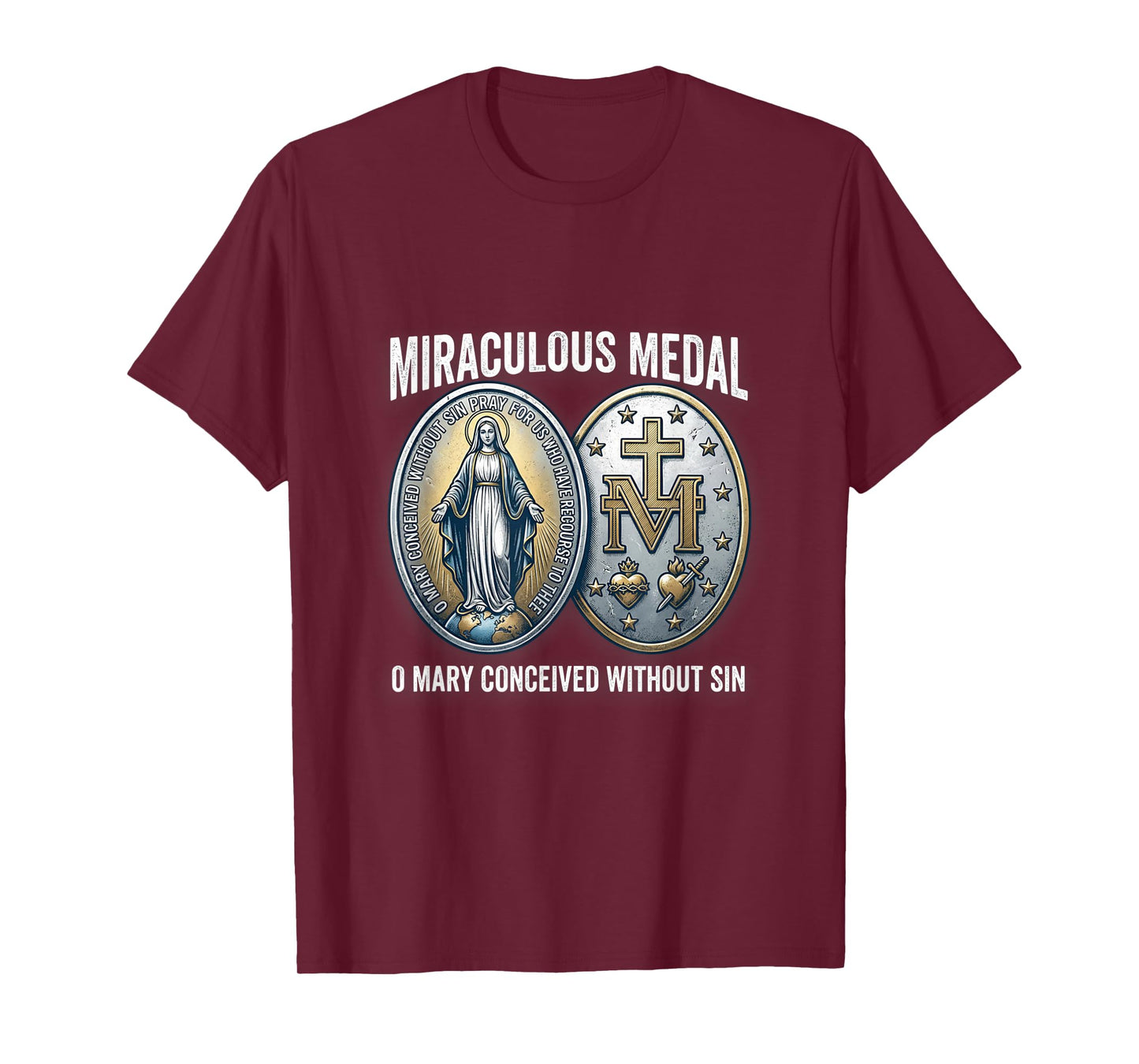 Miraculous Medal Marian Our Lady Catholic T-Shirt