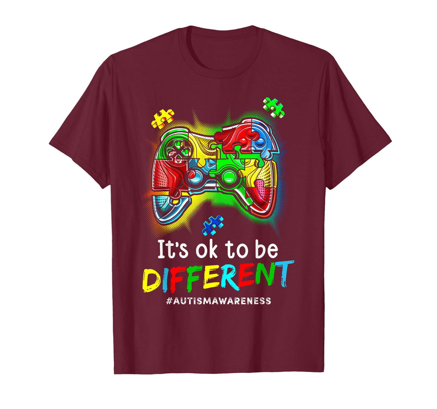 Autism Awareness Men Kids Boys Autism Video Game Month T-Shirt