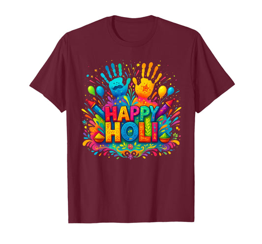 Happy Holi Festival Indian Spring Colors Family Men Women T-Shirt