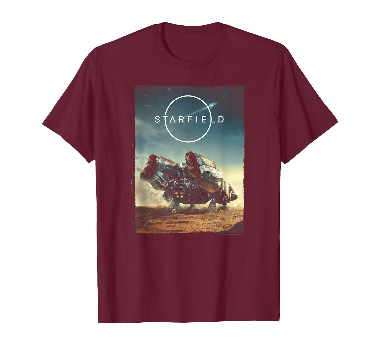 Starfield Spaceship Frontier Video Game T-Shirt