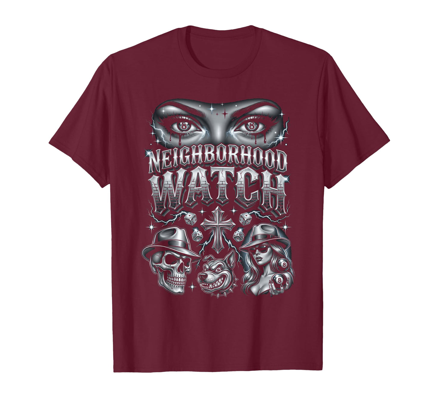 Style Lowrider Tattoo Art Skull T-Shirt