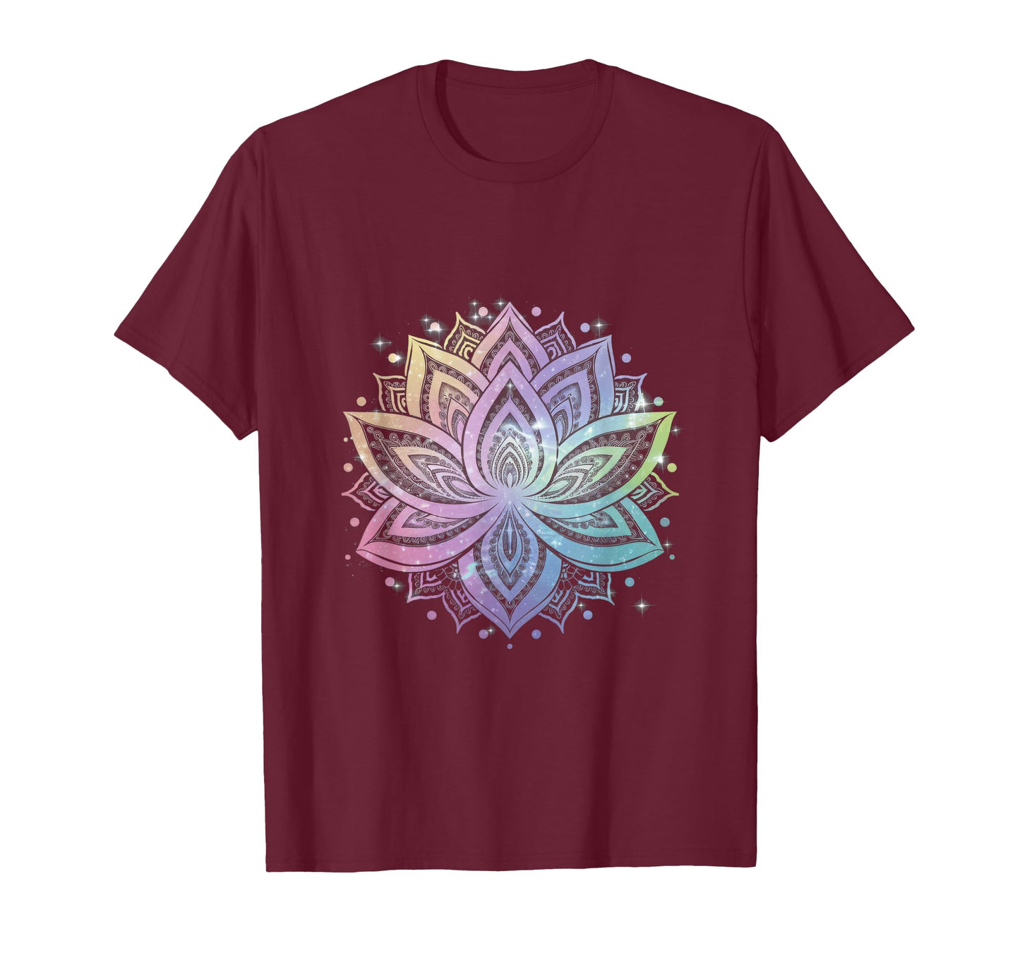 Bohemian Rainbow Lotus Flower Yoga Lotus flower T-Shirt