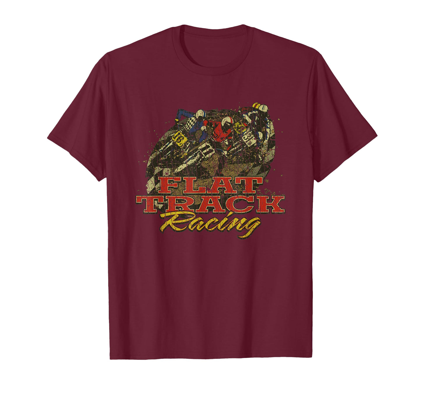 Vintage Flat Track Motorcycle Racing 1974 Dirt Biker T-Shirt