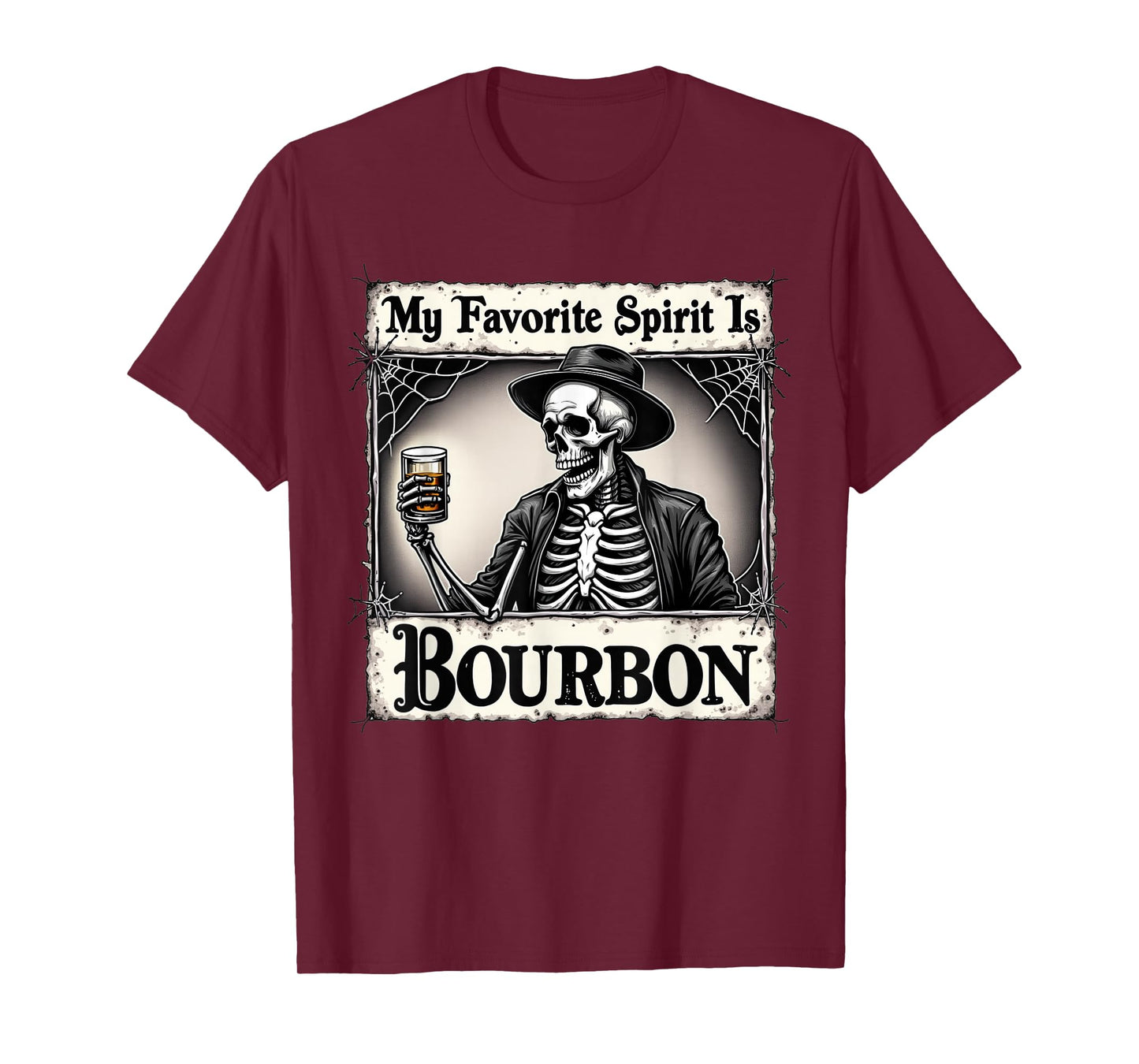 My Favorite Spirit is Bourbon Funny Halloween Ghost T-Shirt