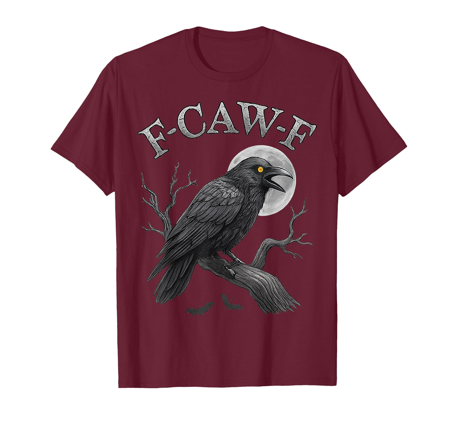 Black Crow F-Caw-F Black Raven Bird Gothic Humor Meme Funny T-Shirt