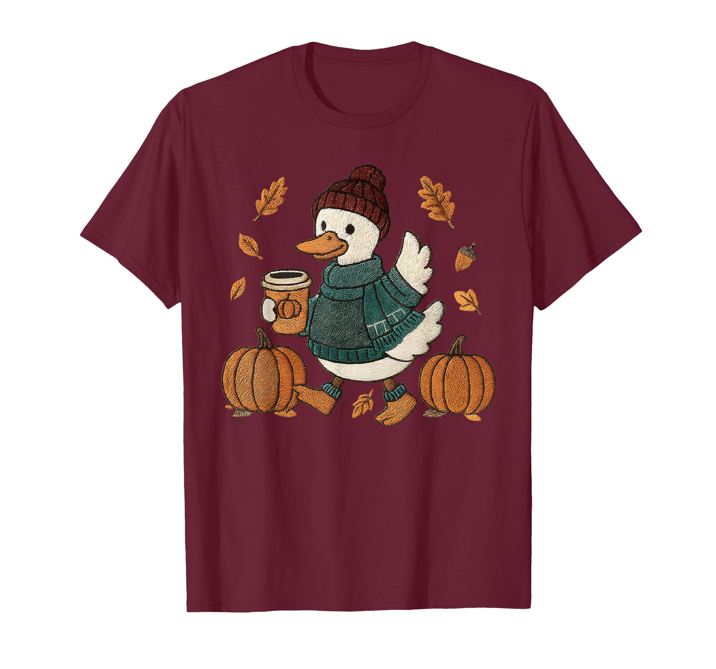 Cozy Season Duck Cute Fall Duck Pumpkin Spice Autumn Coffee T-Shirt