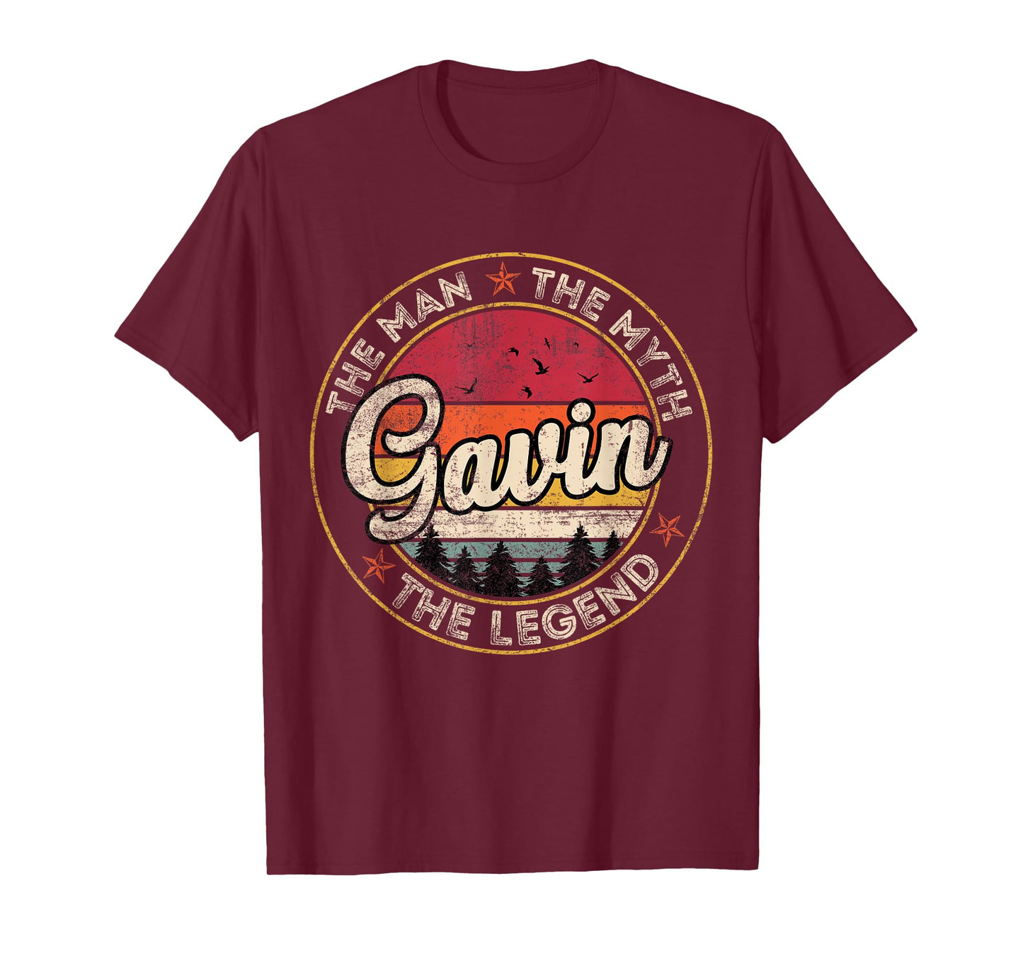 Gavin The Man The Myth The Legend Personalized Name T-Shirt