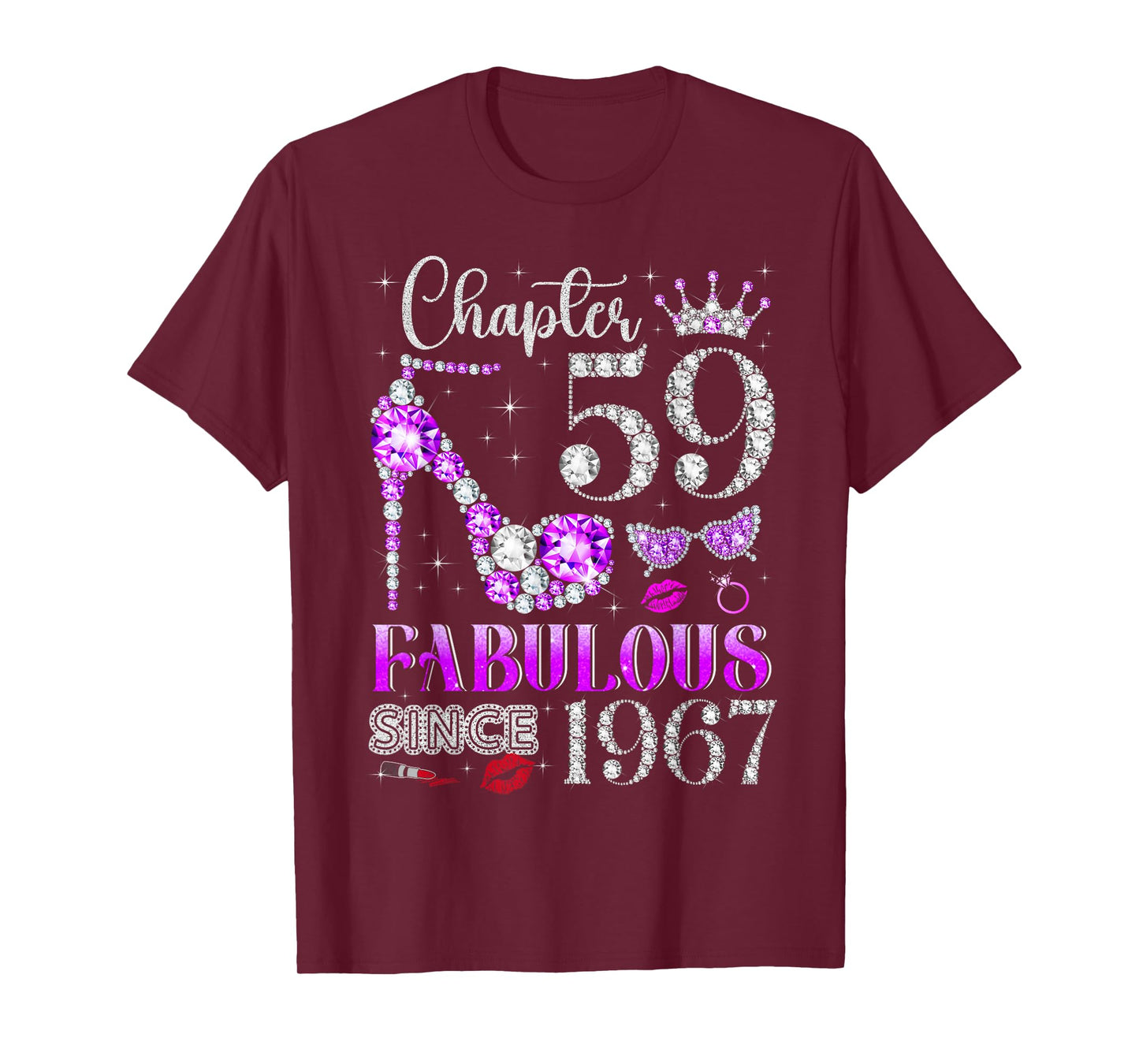 Chapter 59 Fabulous Since 1967 59Th Birthday Ladies Girls T-Shirt