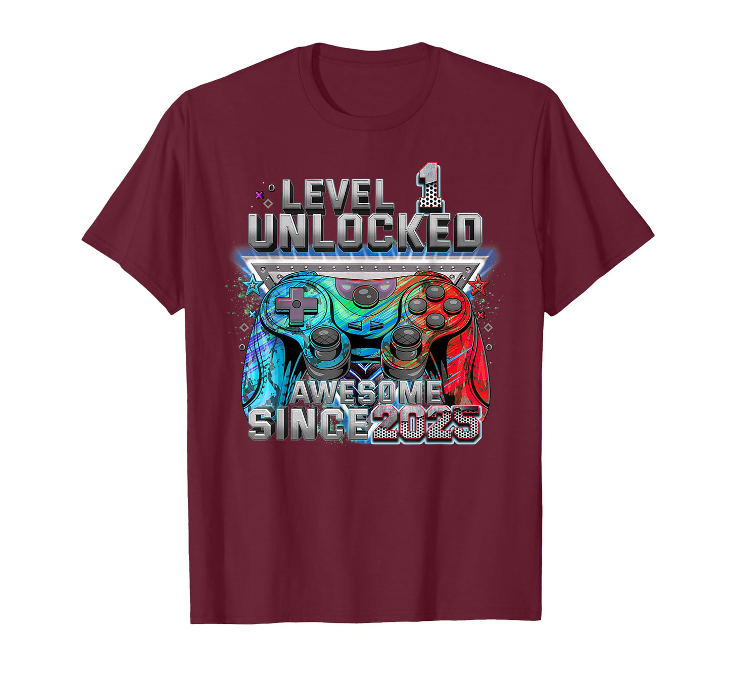 Level 1 Unlocked Gamer Gifts 1st Birthday Gaming Boys Kids T-Shirt
