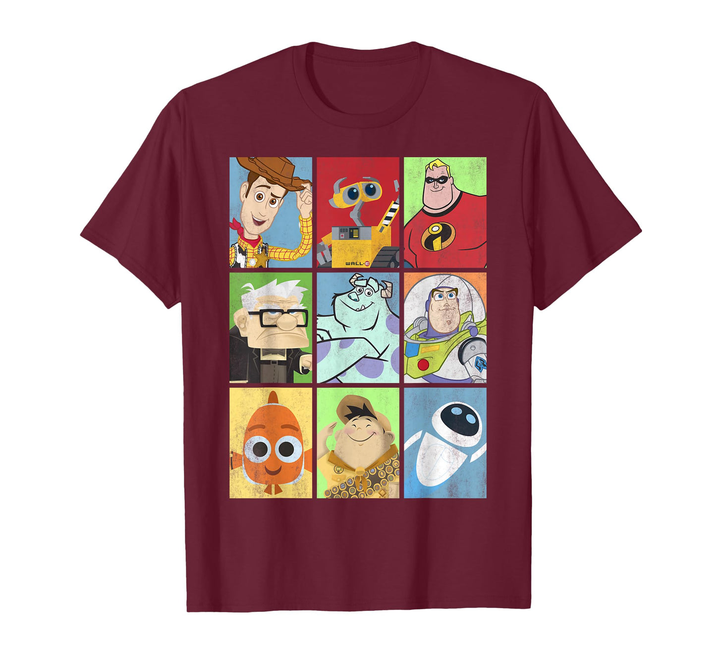 Disney Pixar Collection Iconic Characters Box Up Vintage T-Shirt