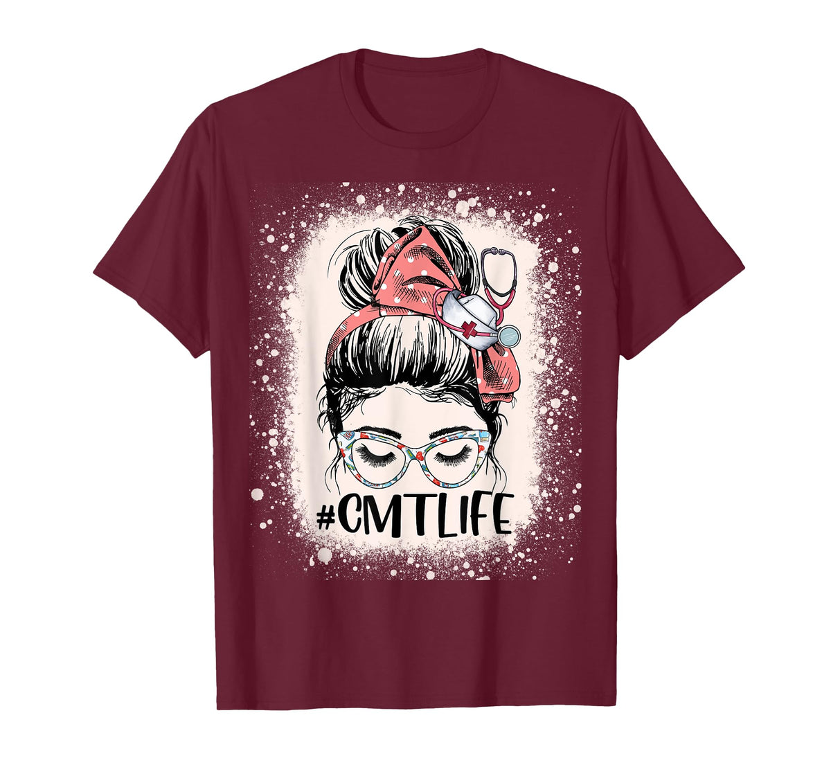 Certified Massage Therapist CMT Life Messy Bun Therapist T-Shirt