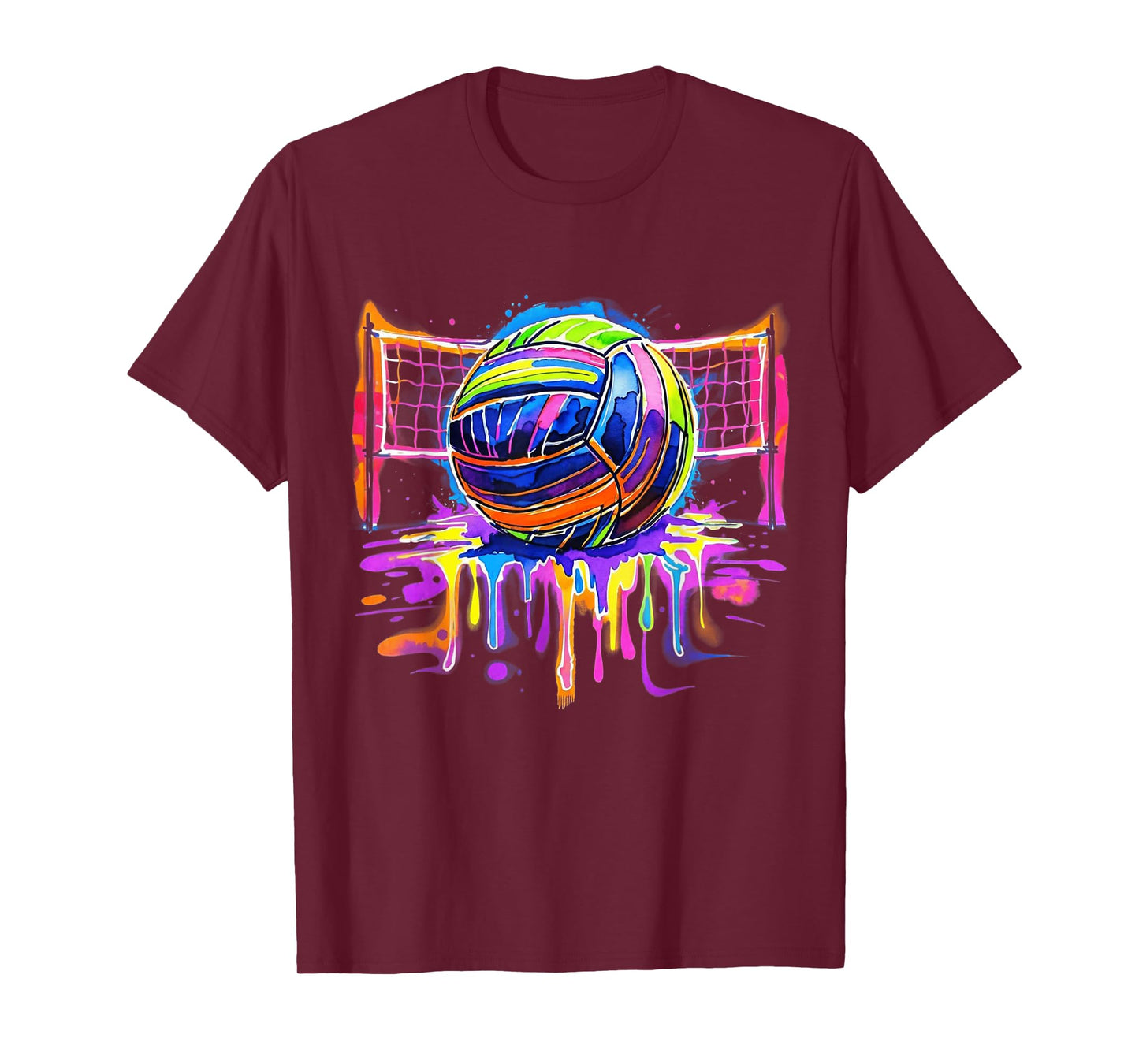 Volleyball Drip Game Day Sports Player Women Teens Girls T-Shirt