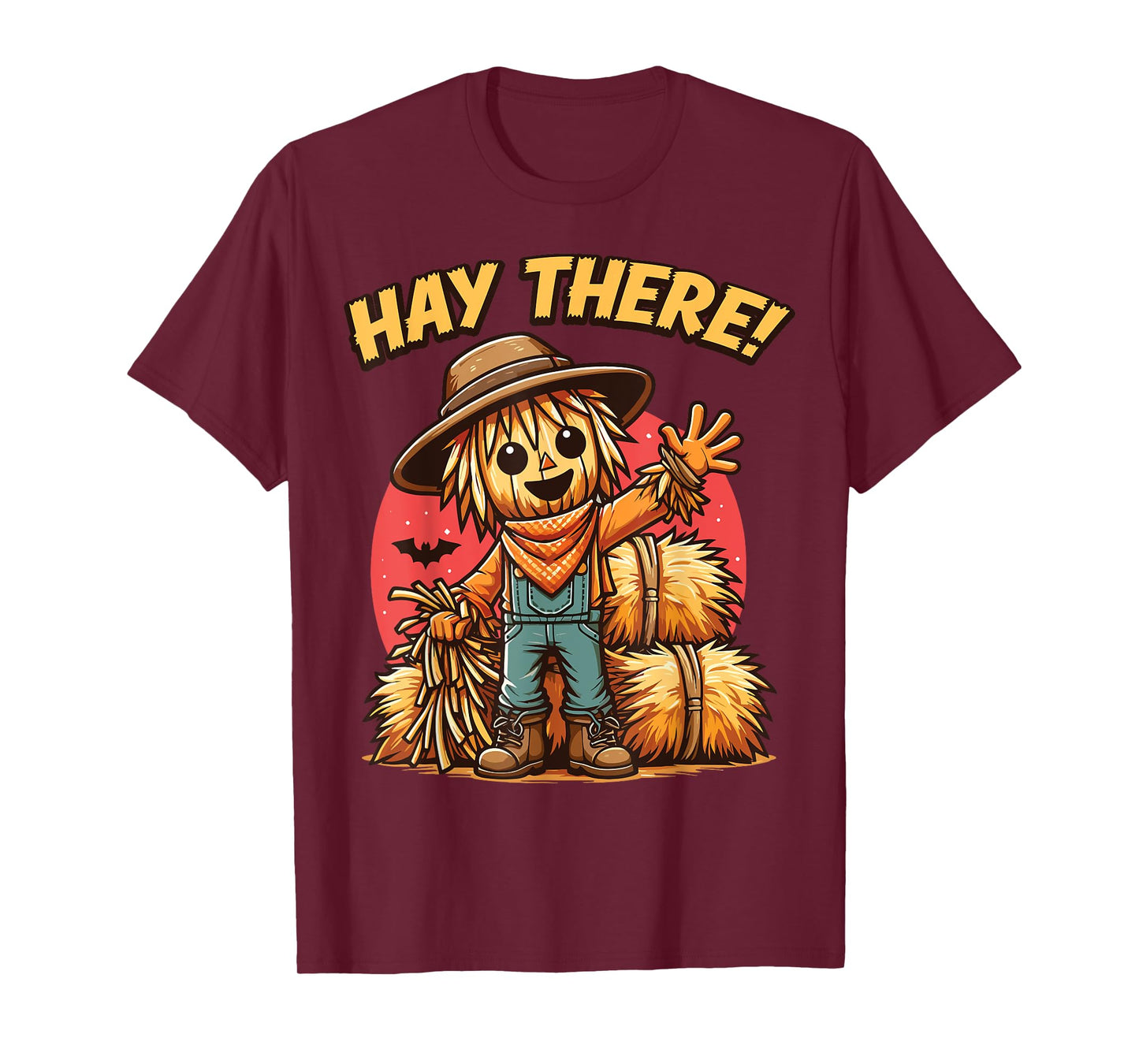 Hay There Funny Scarecrow Halloween T-Shirt
