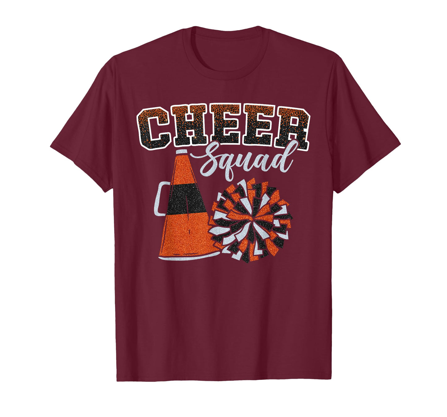 Cheer Squad Funny Cheerleader Cheerleading Orange Women Girl T-Shirt