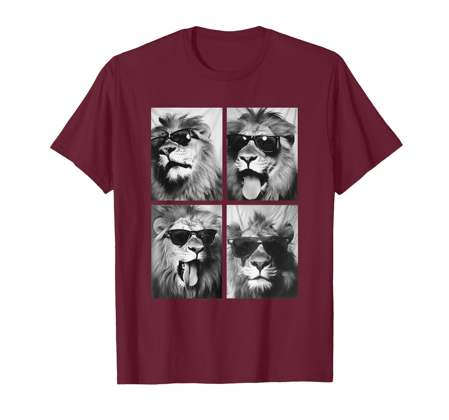 Cute Lions with Sunglasses Cool Lion Animals Photo Booth T-Shirt