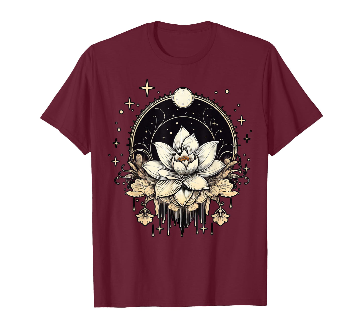 Vintage Lotus Flower on Lotus Flower T-Shirt