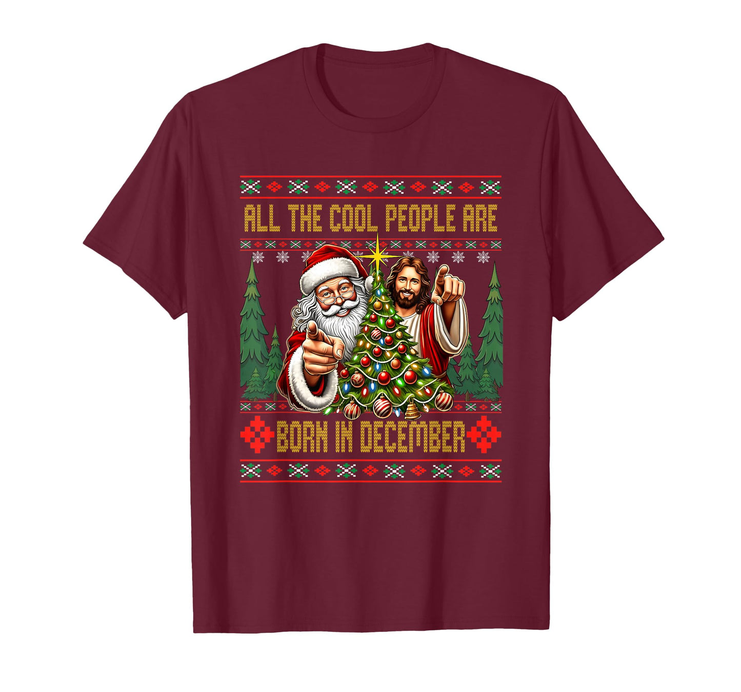 Cool People are Born in December Christian Christmas Bday T-Shirt