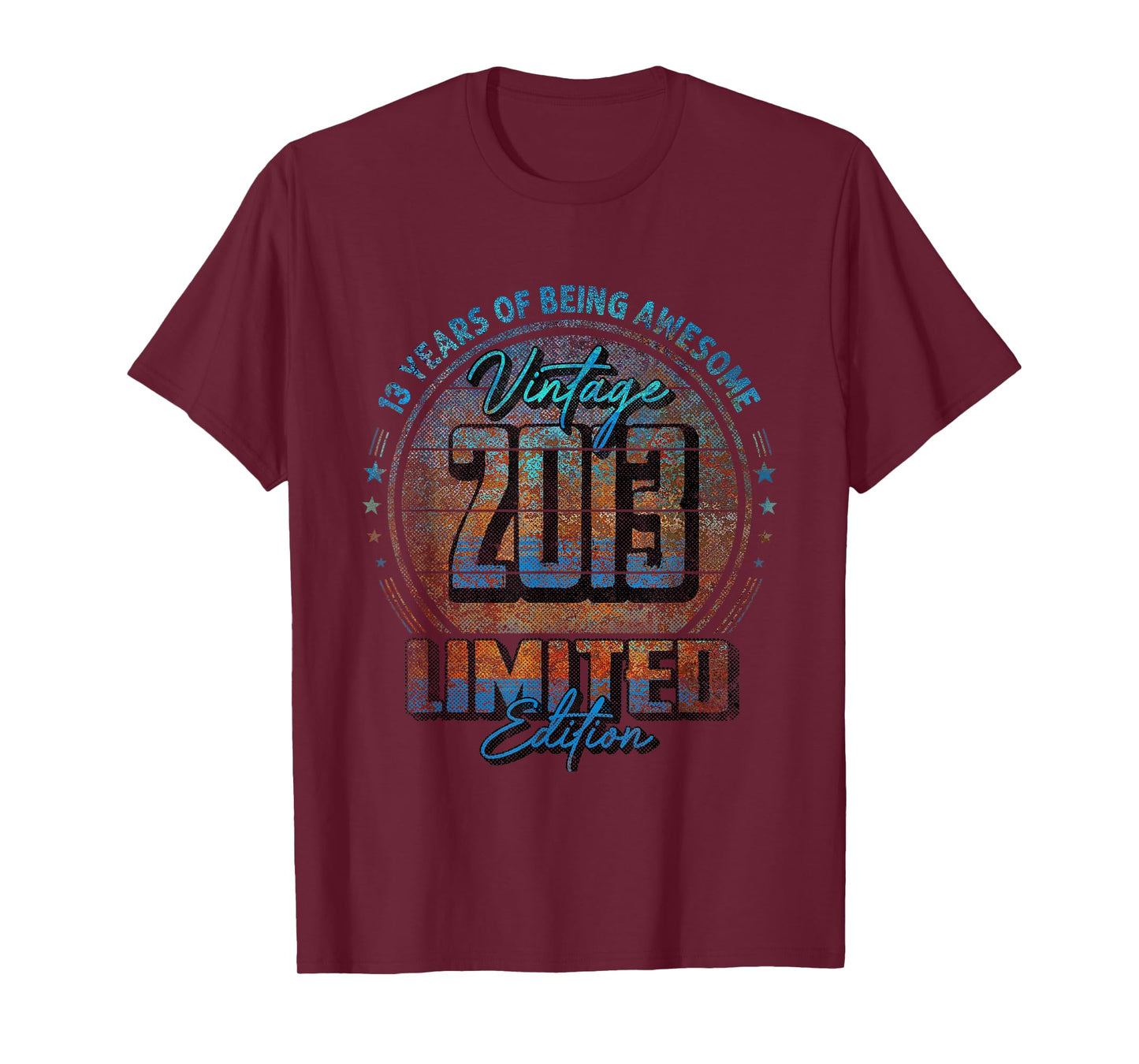 Vintage 2013 Limited Edition Shirt 13 Year Old 13th Birthday T-Shirt
