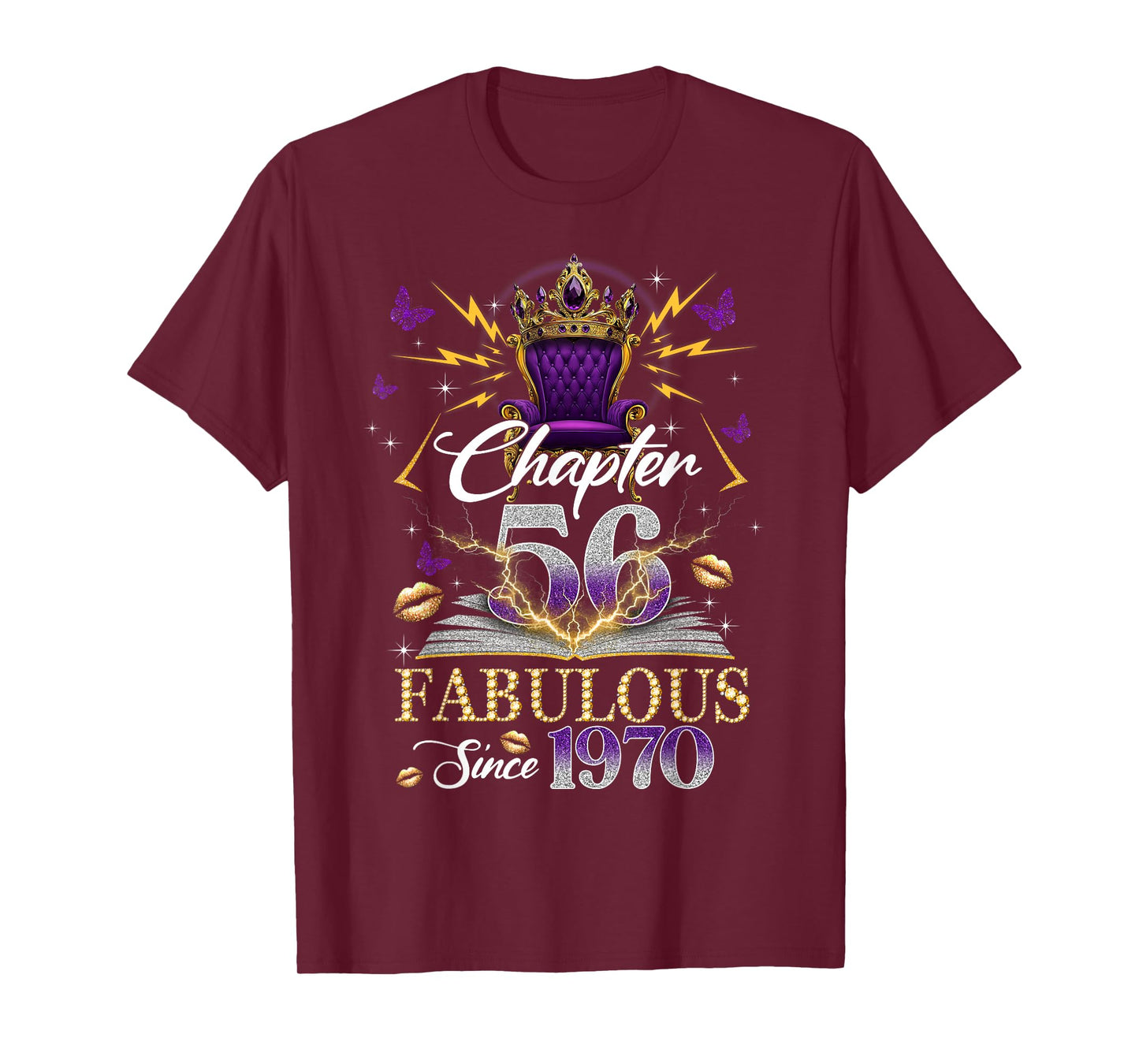 Chapter 56 Fabulous Since 1970 56th Birthday Women Girls T-Shirt