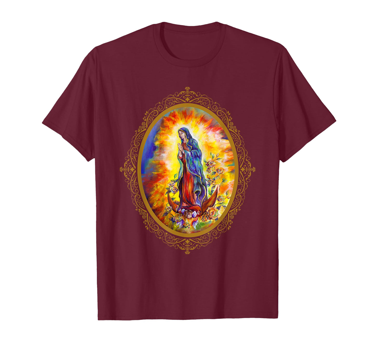 Our Lady of Guadalupe by Amberose Marie Art T-Shirt