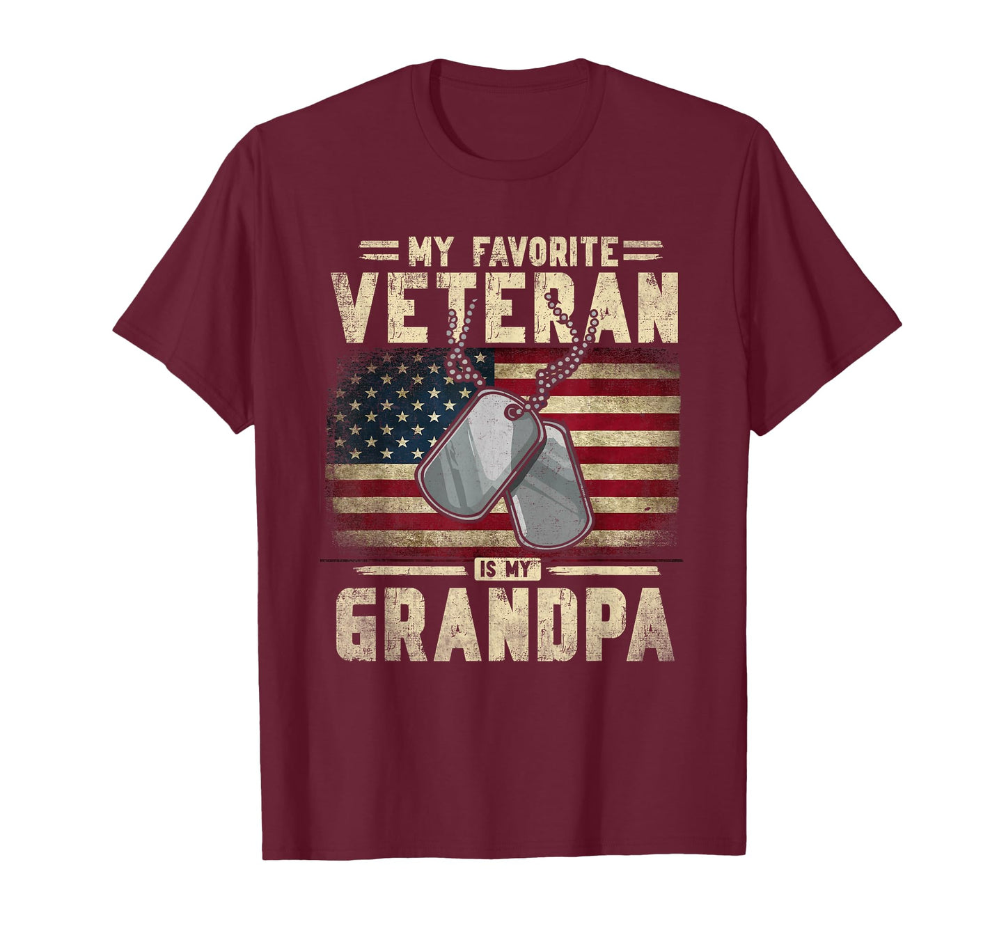 Father's Day Veteran Day My Favorite Veteran Is My Grandpa T-Shirt