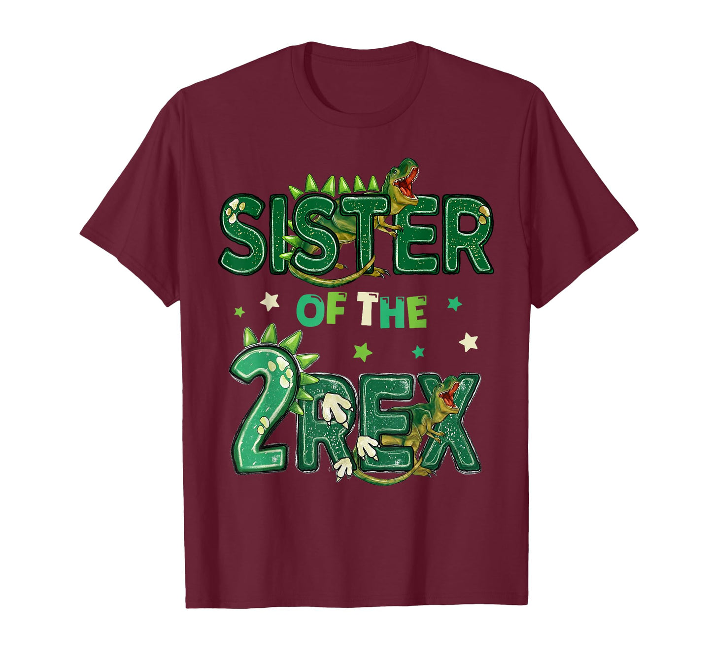 Sister of The Two Rex Birthday Dinosaur Family Matching T-Shirt