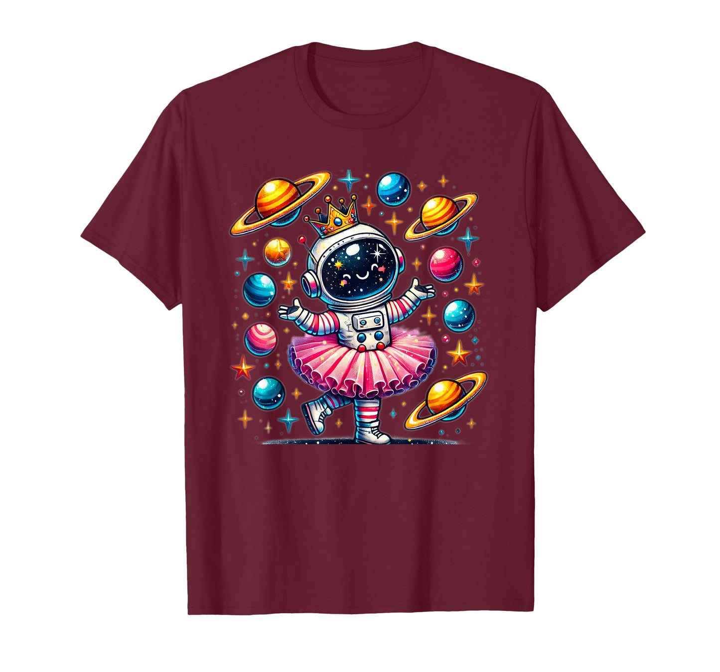 Ballerina Girl Space Astronaut T-Shirt